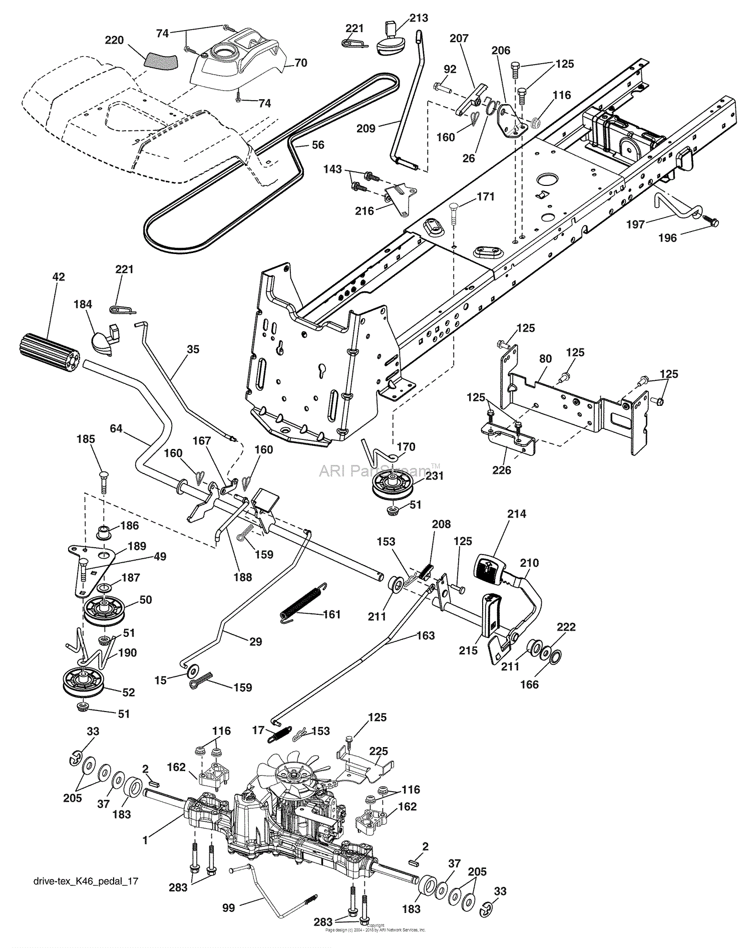 Husqvarna YTH 2454 (96043005300) (2007-12) Parts Diagram for Drive