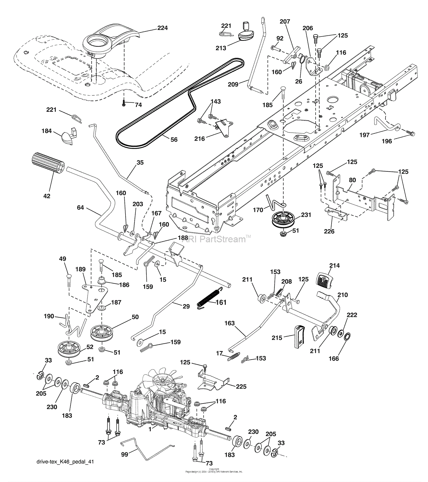 Husqvarna YTH 2454 (96043005402) (2008-12) Parts Diagram for Drive