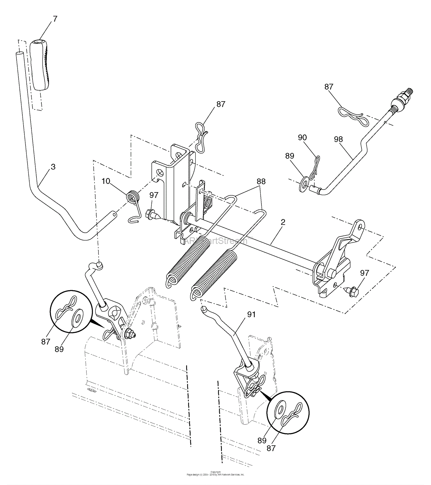 Husqvarna Yth 2454 T 96043002200 2006 03 Parts Diagram For Mower Lift