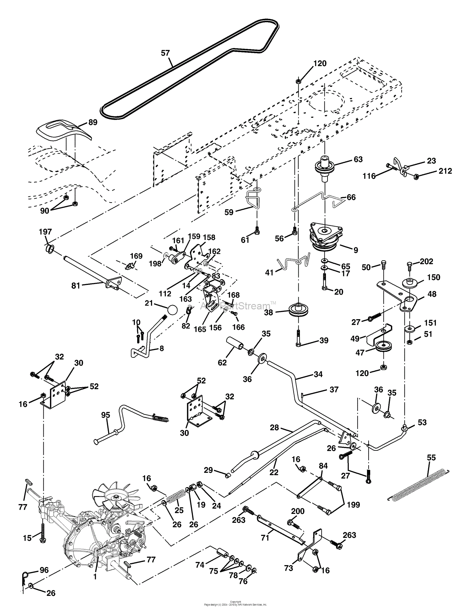 Husqvarna YTH 2548 A (954571984) (2004-06) Parts Diagram for Drive