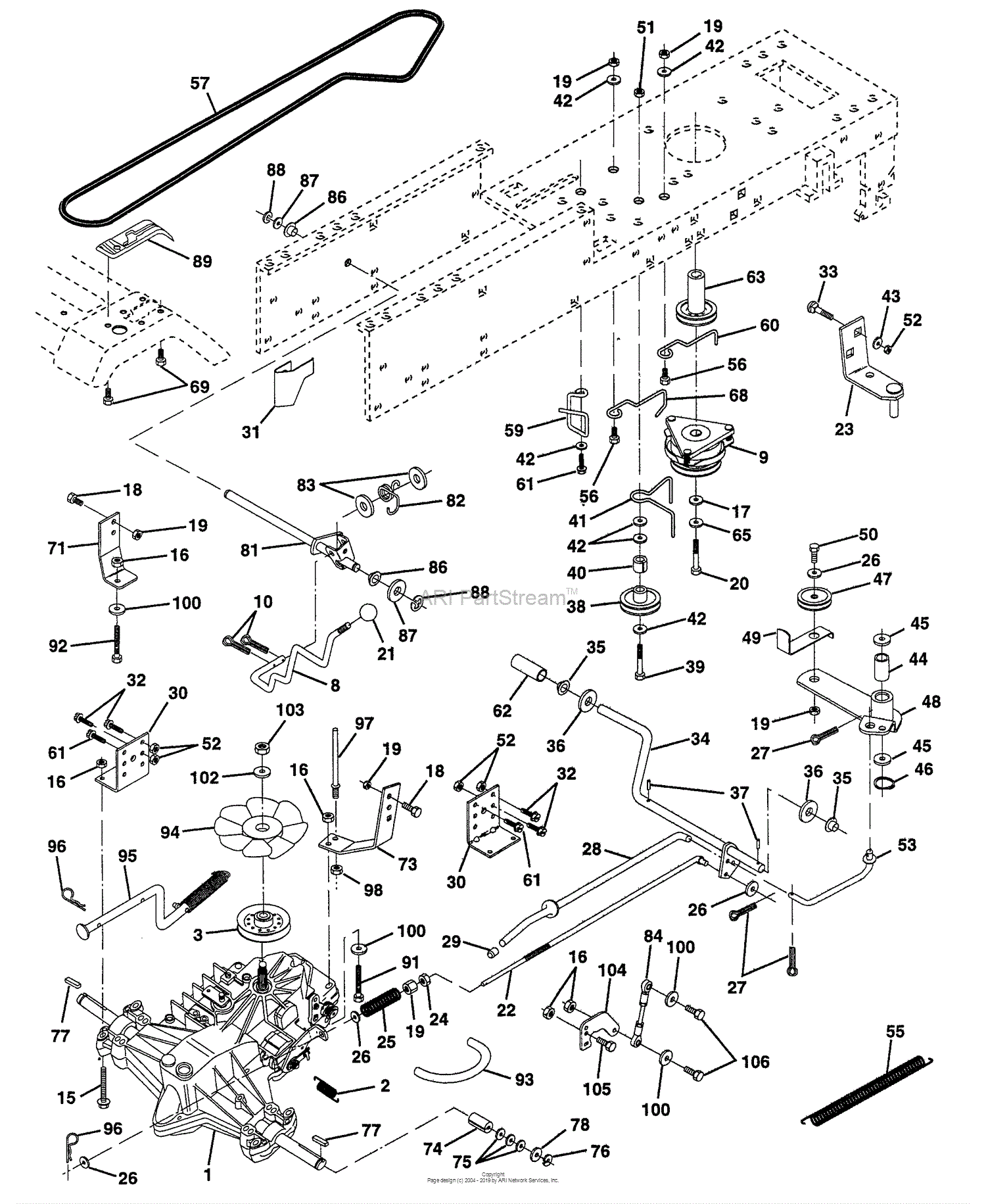 Husqvarna YTHK 180 (HCYTHK180A) (1996-01) Parts Diagram for Drive