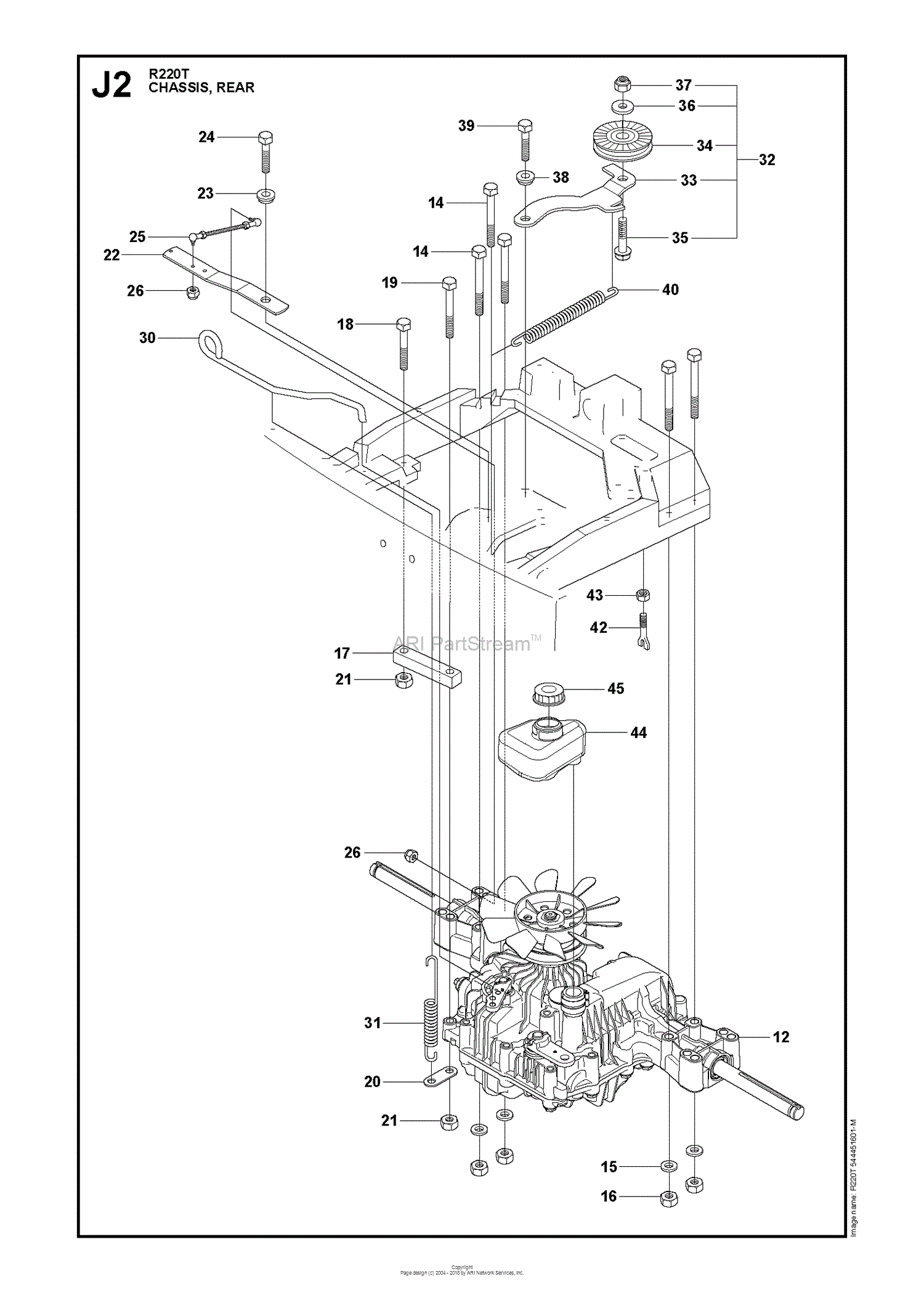 Husqvarna R220T - 966785701 (2012-03) Parts Diagram for CHASSIS LOWER