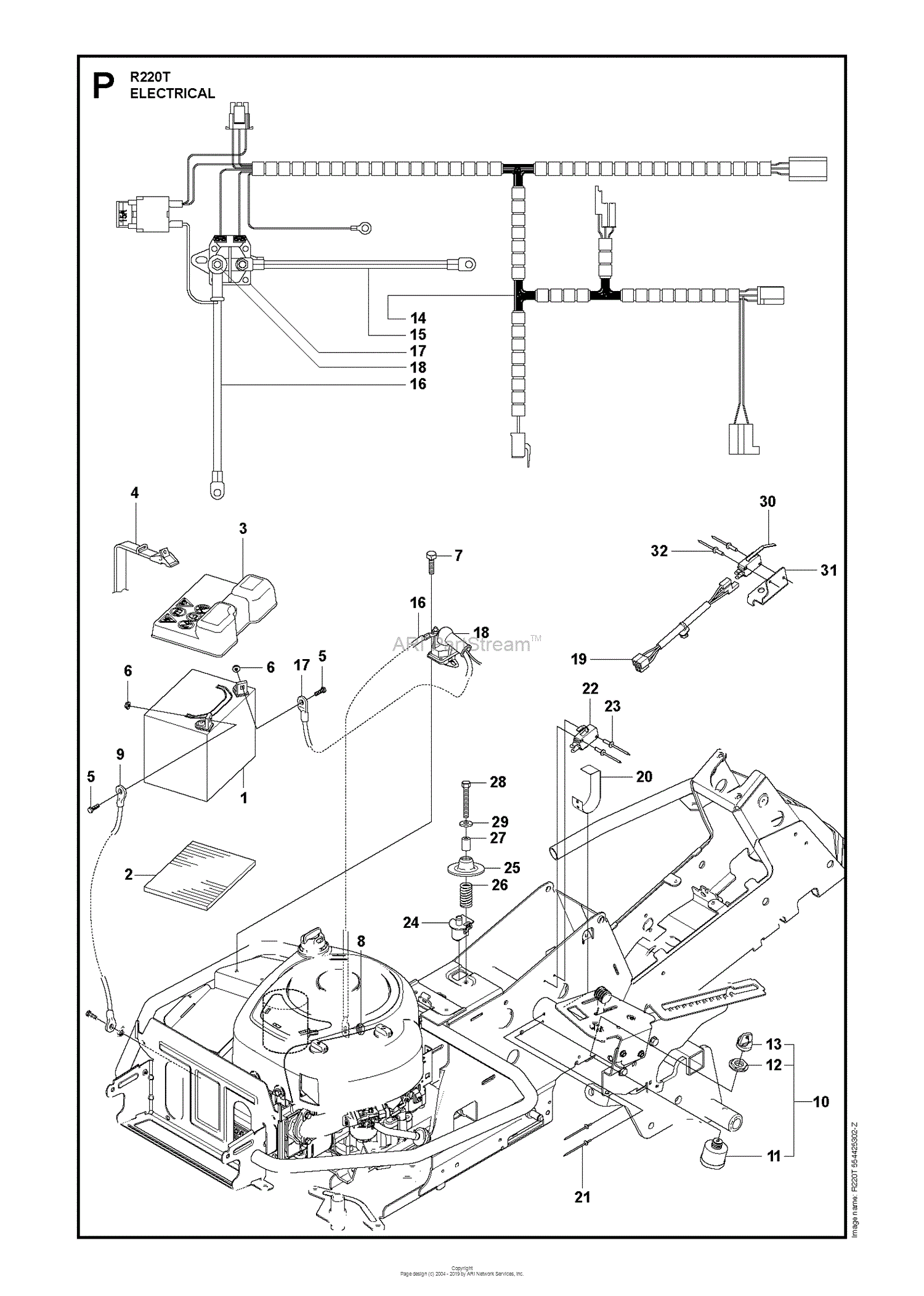 Husqvarna R220T - 966785701 (2012-03) Parts Diagram for ... 3 wire ignition switch wiring diagram 