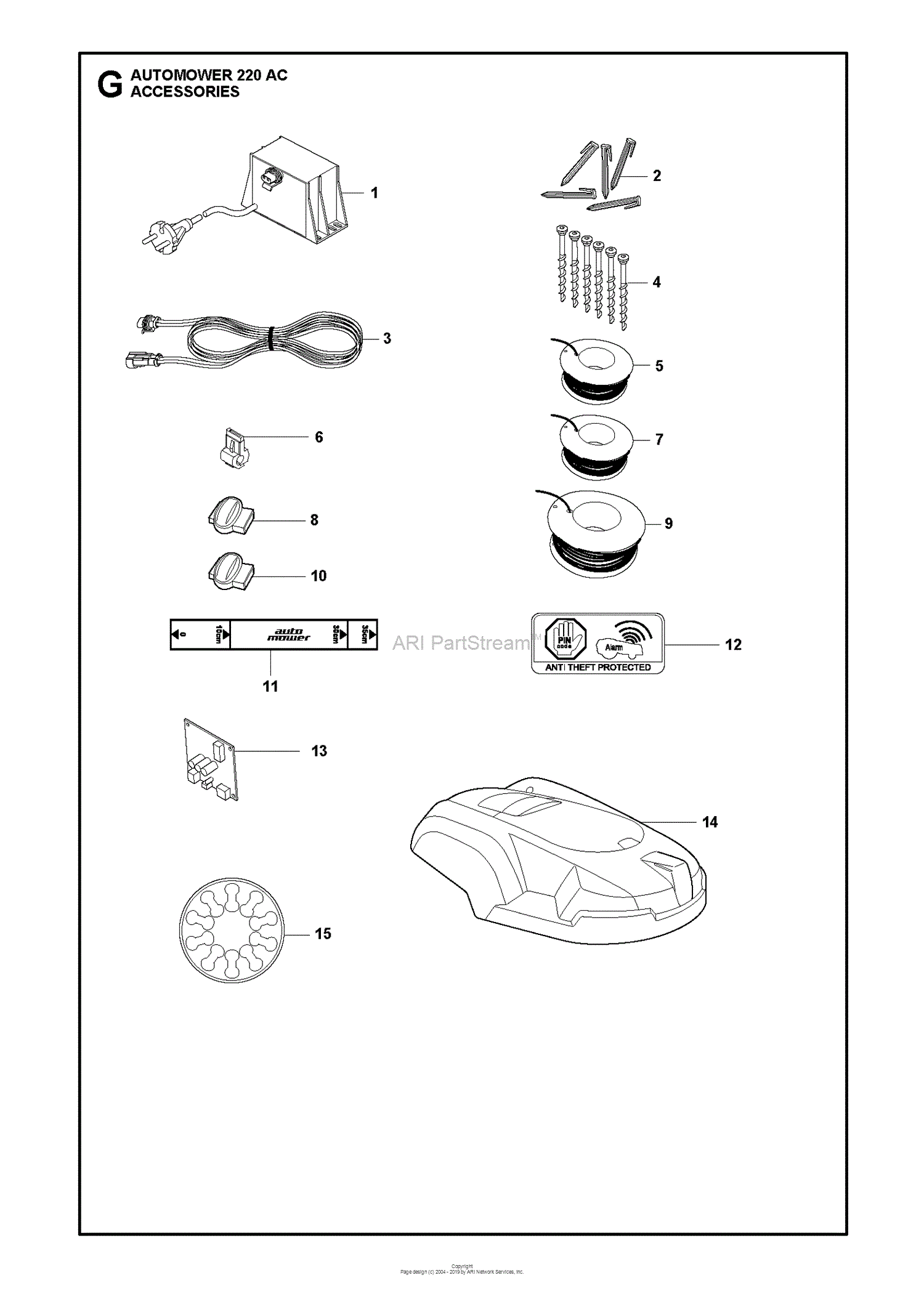Husqvarna AUTOMOWER 220 (2013-01) Parts Diagrams