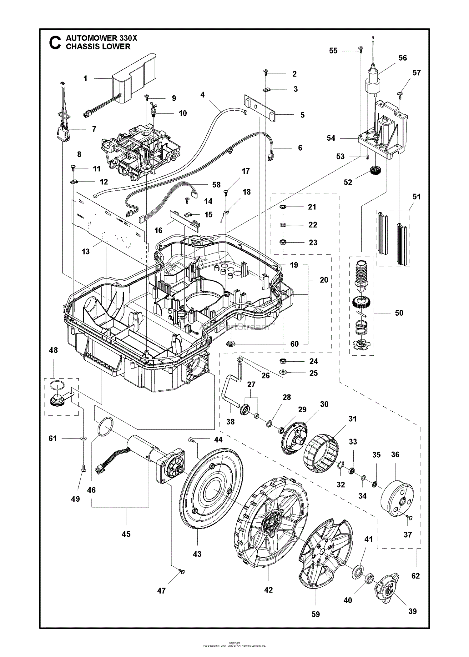 Husqvarna AUTOMOWER 330X 2013 03 Parts Diagram for 