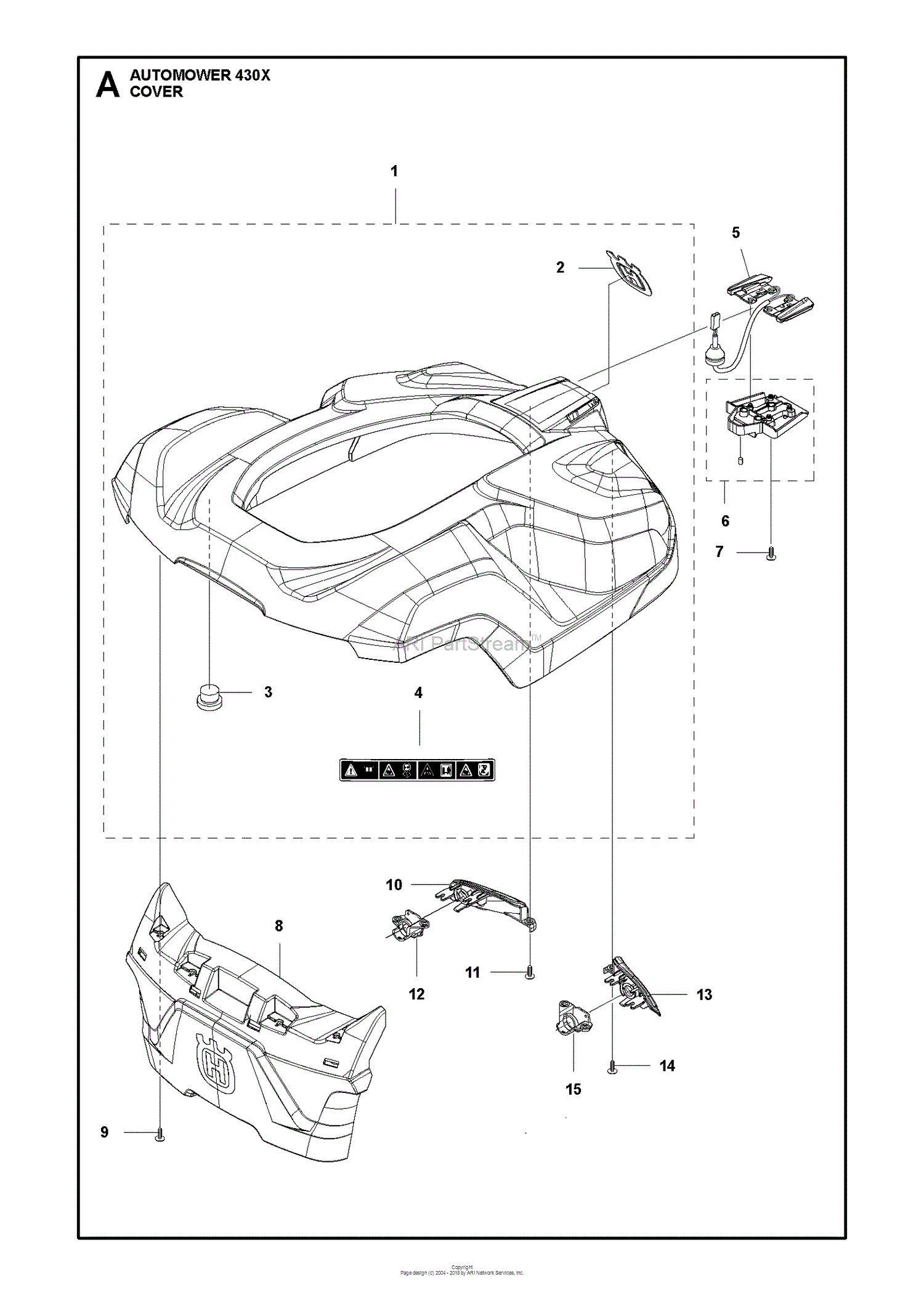 Husqvarna AUTOMOWER 430X (2017-01) Parts Diagram for COVER