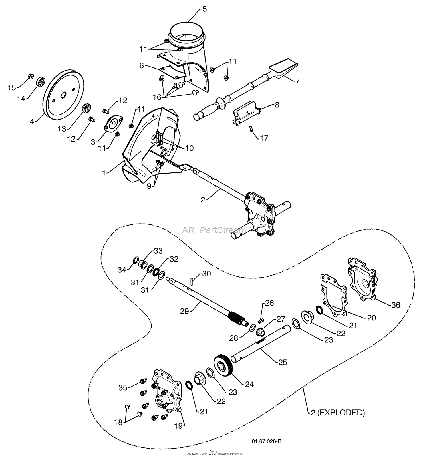 Husqvarna 13524 SBXLS (961930048) (2009-07) Parts Diagram for Auger ...