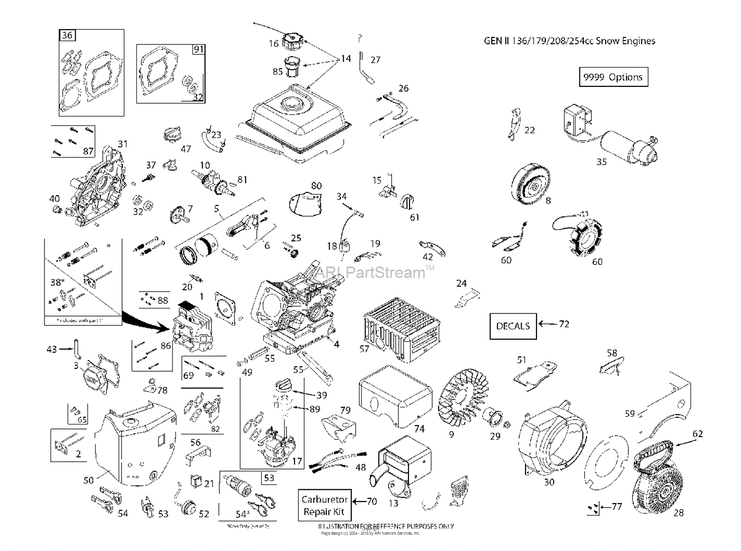 Husqvarna ST 224 - 96193009603 (2016-04) Parts Diagram for ENGINE