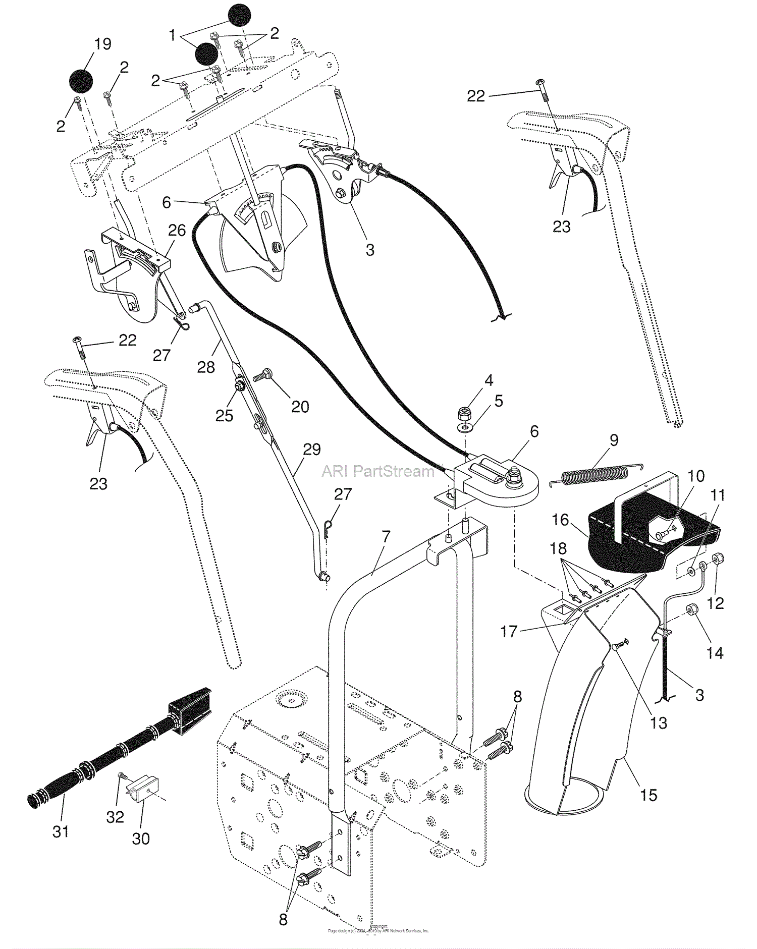 Husqvarna 10527 SBE (96193001605) (2008-01) Parts Diagram for Control ...