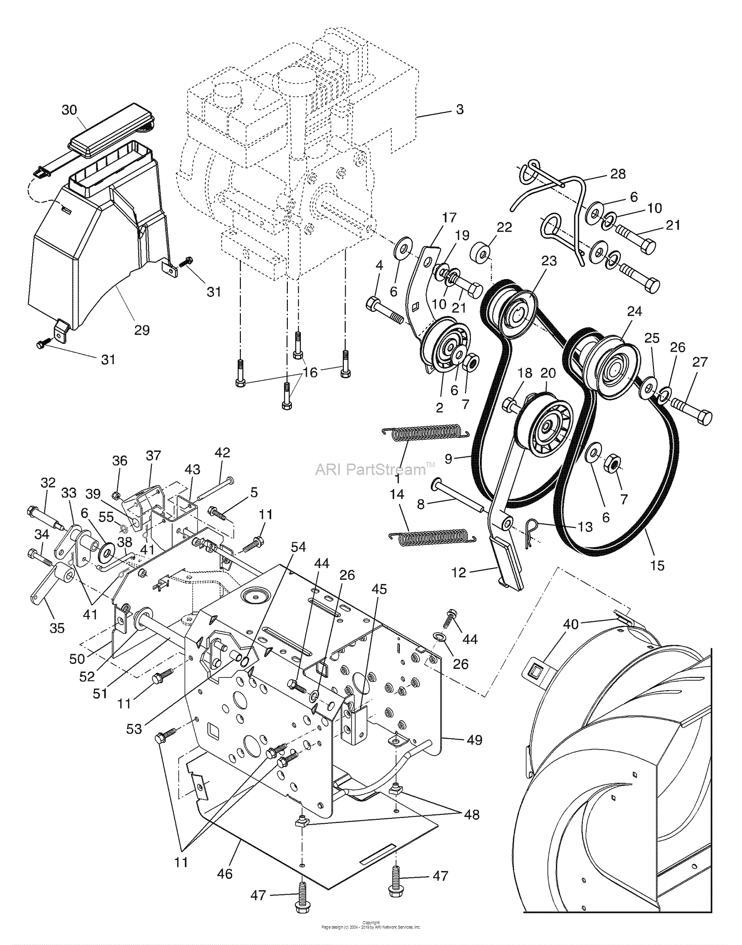 Husqvarna HL 1027 STE B (954633545) (200409) Parts Diagram for Chassis