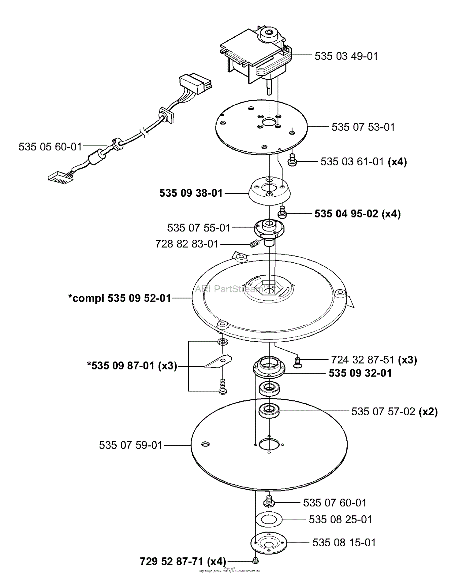 Husqvarna Solar Mower (2001-01) Parts Diagram for Cutting Disc