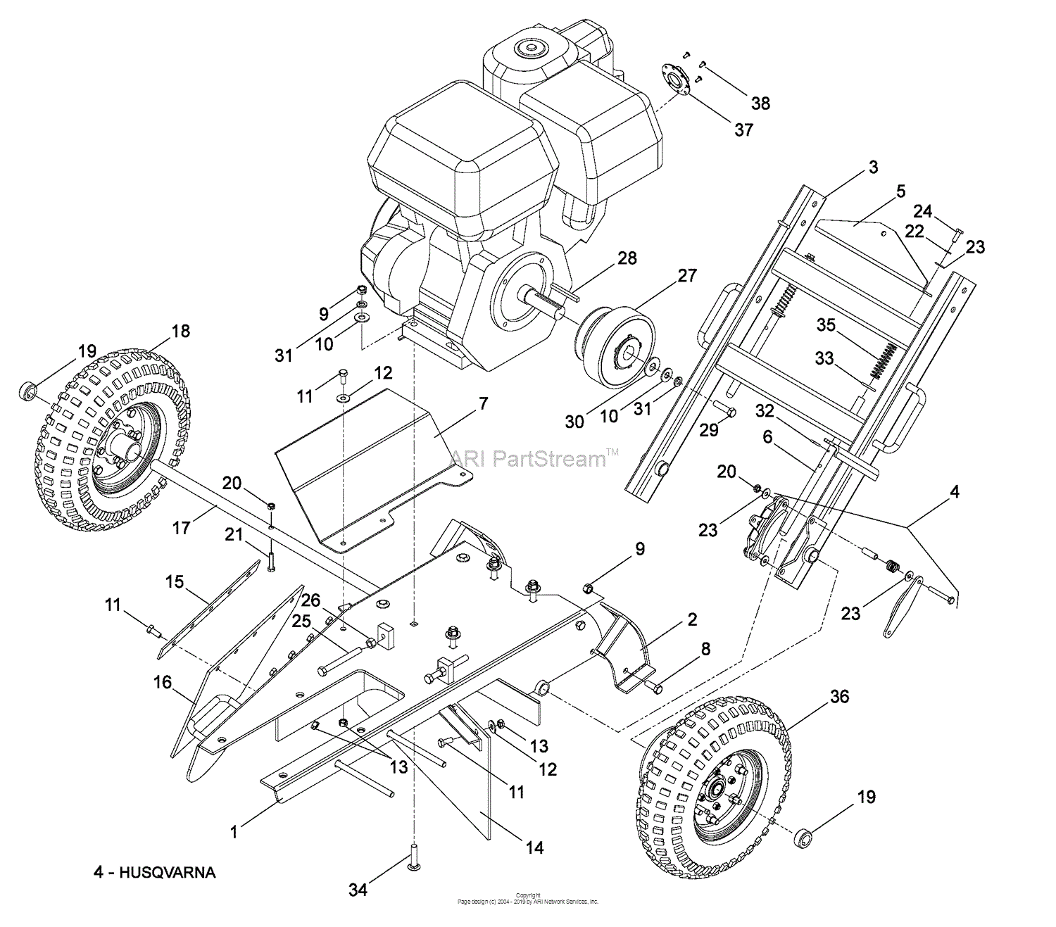 Husqvarna SG 13 B (966042601) (2009-02) Parts Diagram for Frame