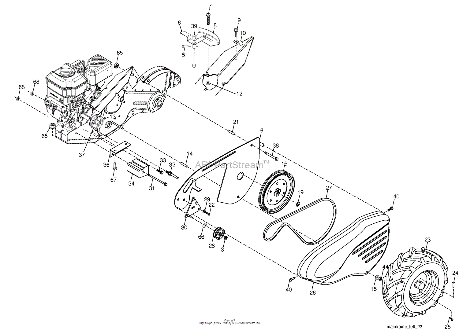 Husqvarna DRT 900 E (96093001400) (2009-11) Parts Diagram for Mainframe ...