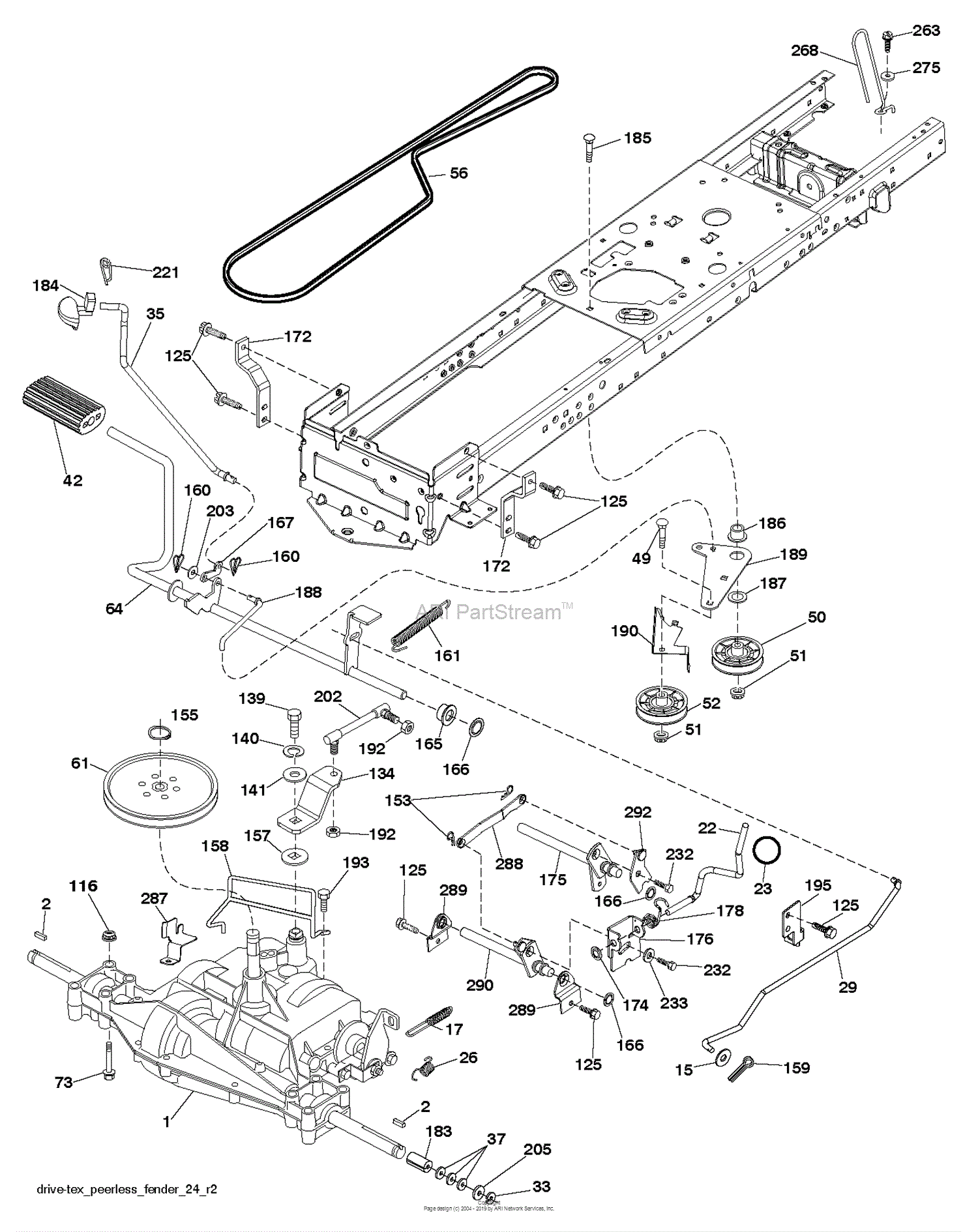 Husqvarna CT126 - 96051001302 (2012-08) Parts Diagram for DRIVE