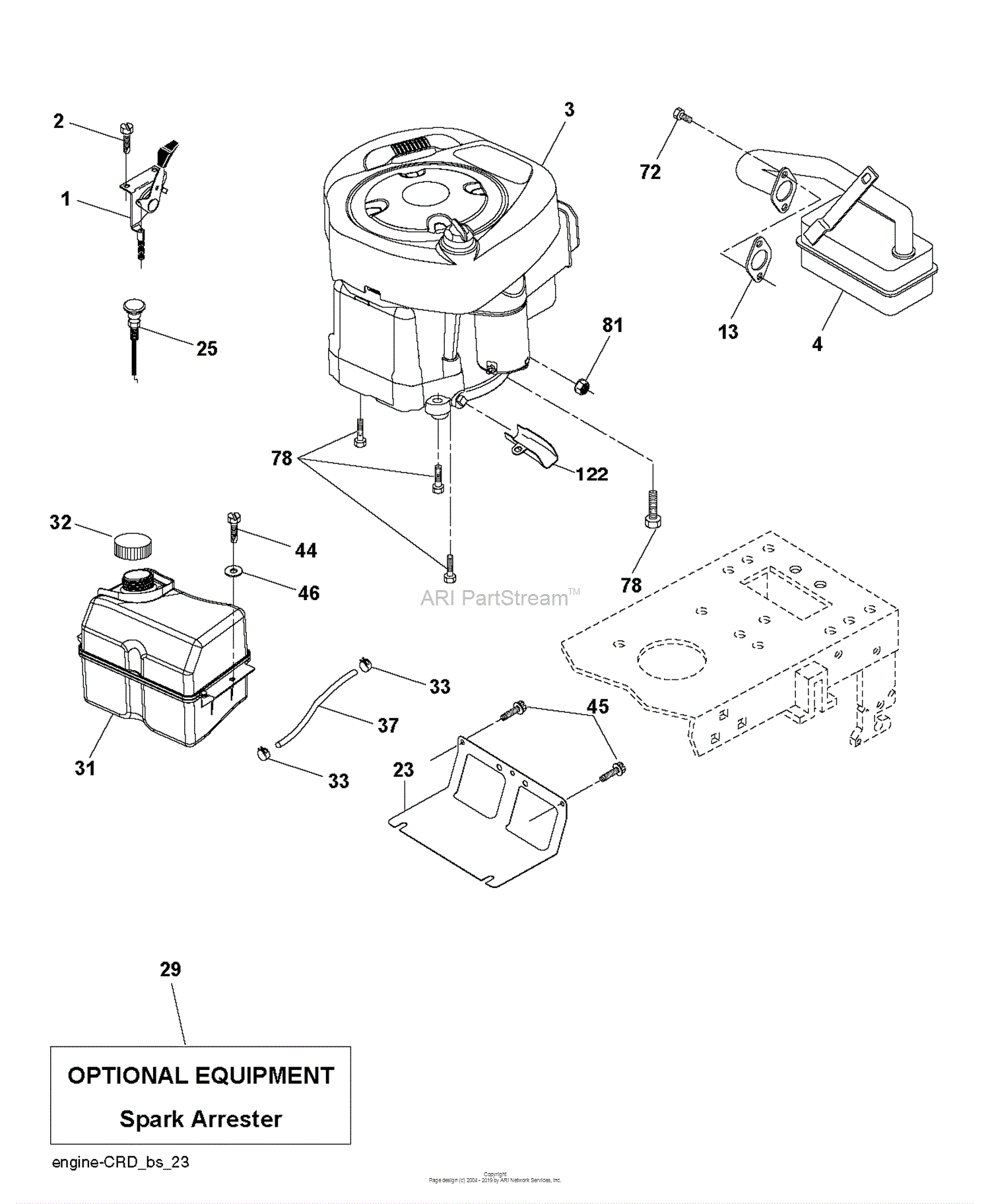 Husqvarna CT131 - 96061022206 (2011-09) Parts Diagram for ENGINE