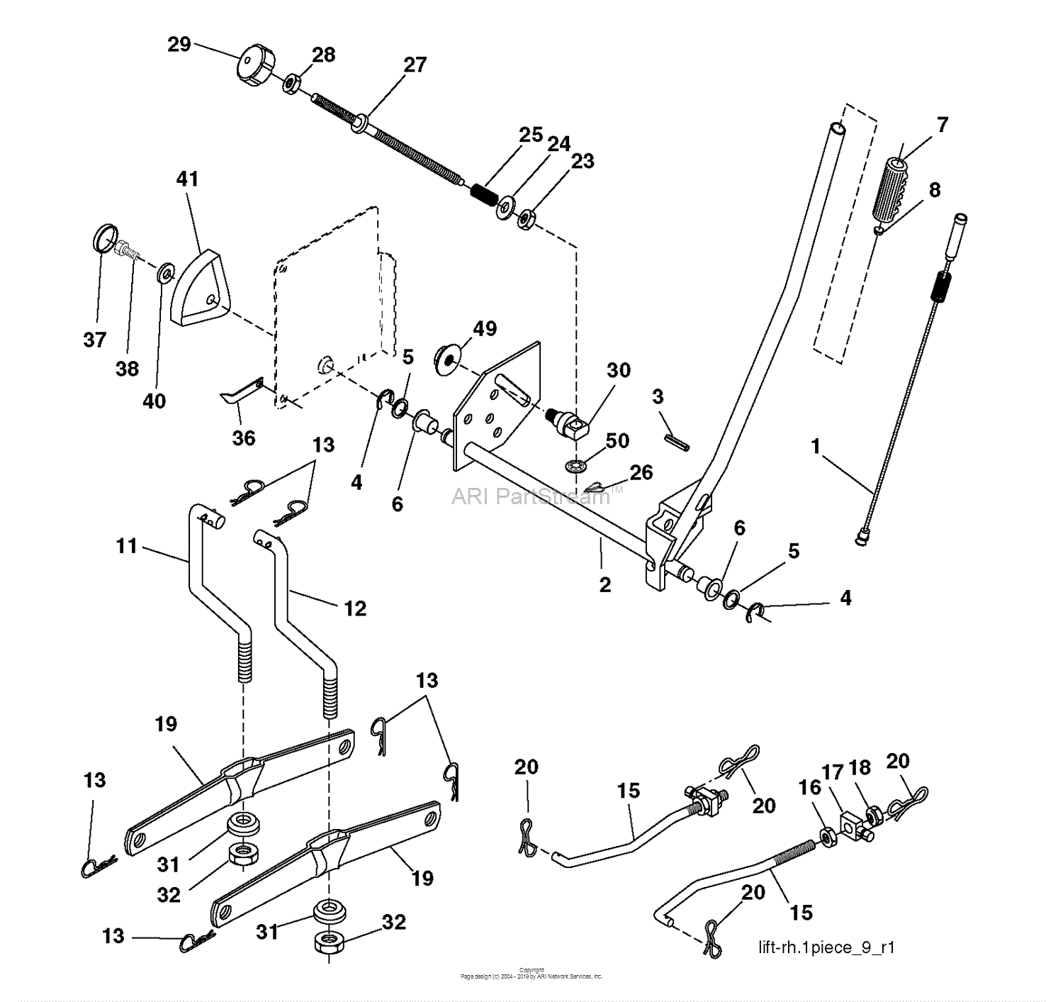 Husqvarna CT131 - 96061022206 (2011-09) Parts Diagram for MOWER LIFT ...