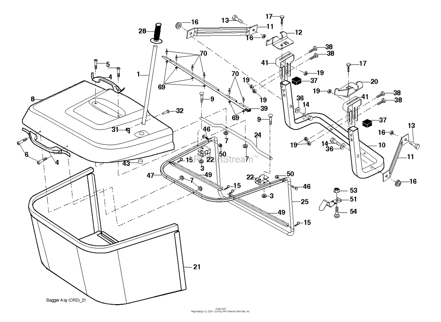 Husqvarna CTH141 96061032103 (201308) Parts Diagram for BAGGER