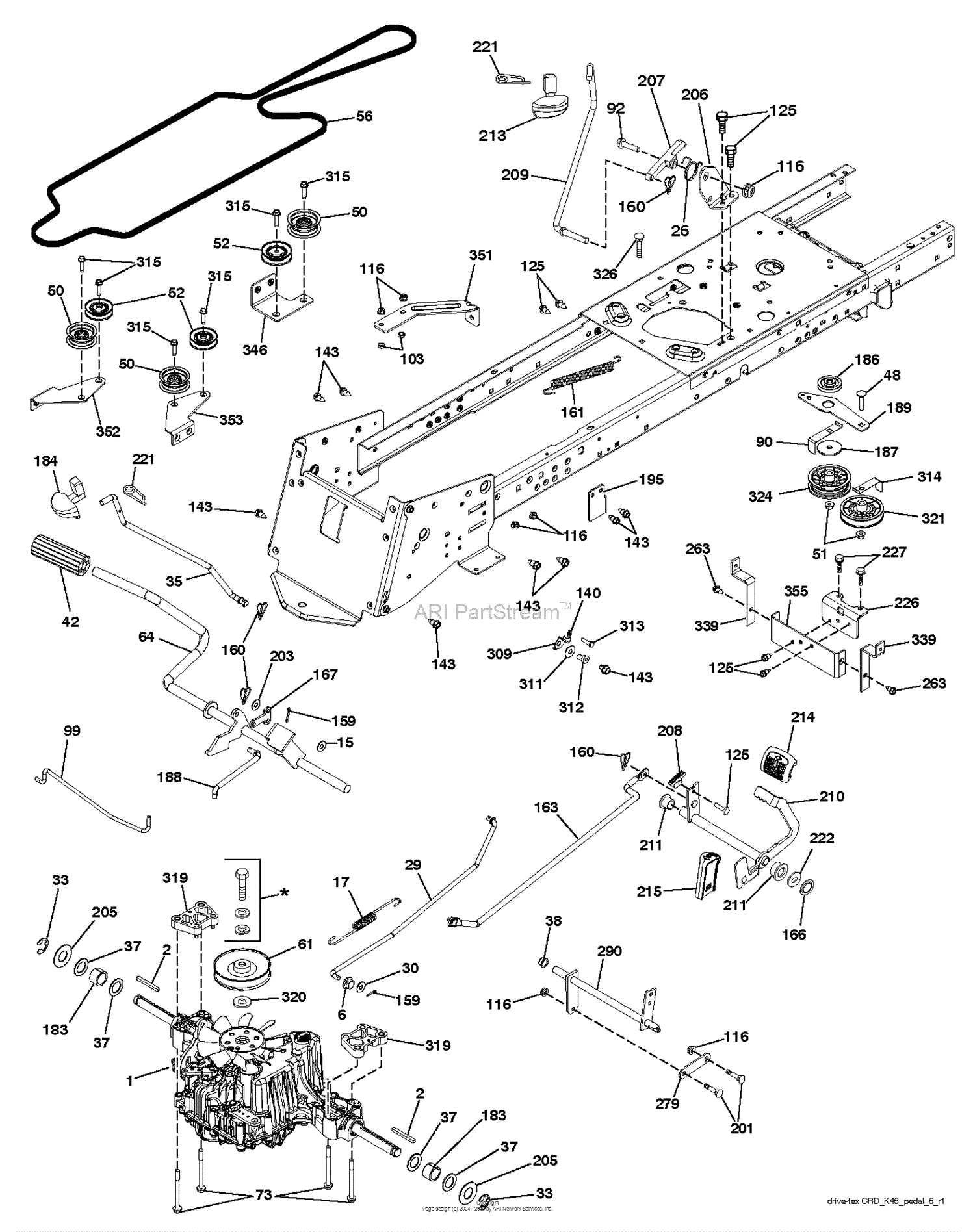 Husqvarna CTH163T - 96051000300 (2011-03) Parts Diagram for DRIVE