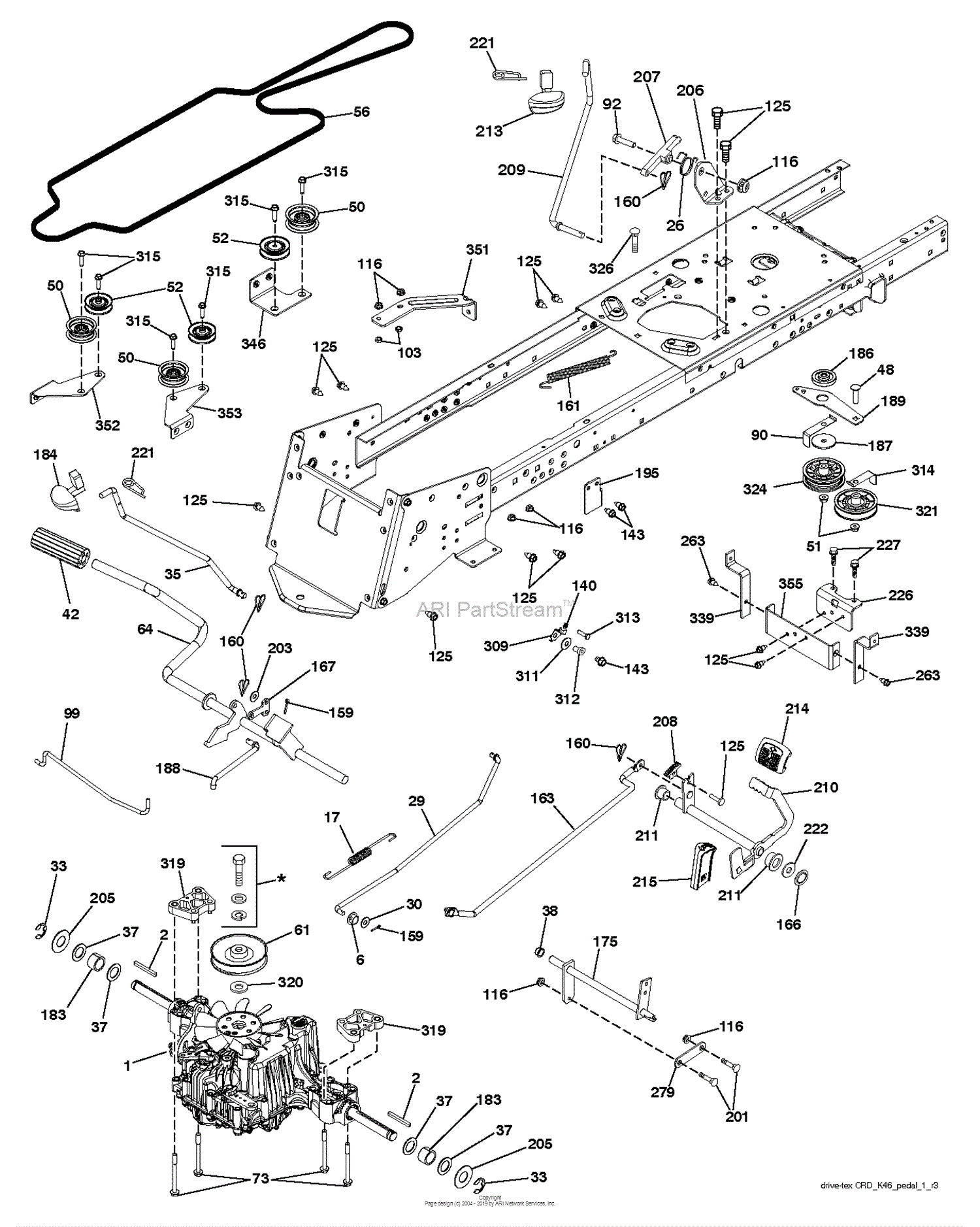 Husqvarna CTH163T - 96051001700 (2011-05) Parts Diagram for DRIVE