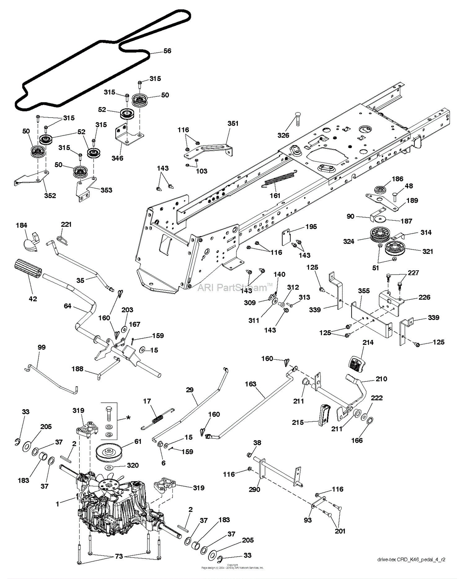 Husqvarna CTH173 - 96051001600 (2011-01) Parts Diagram for DRIVE