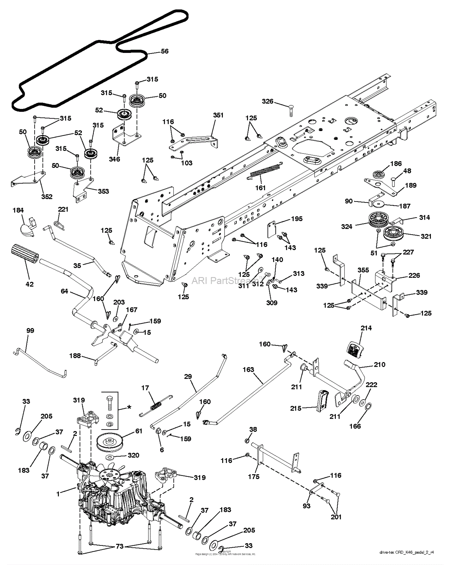 Husqvarna CTH173 - 96051001601 (2011-01) Parts Diagram for DRIVE