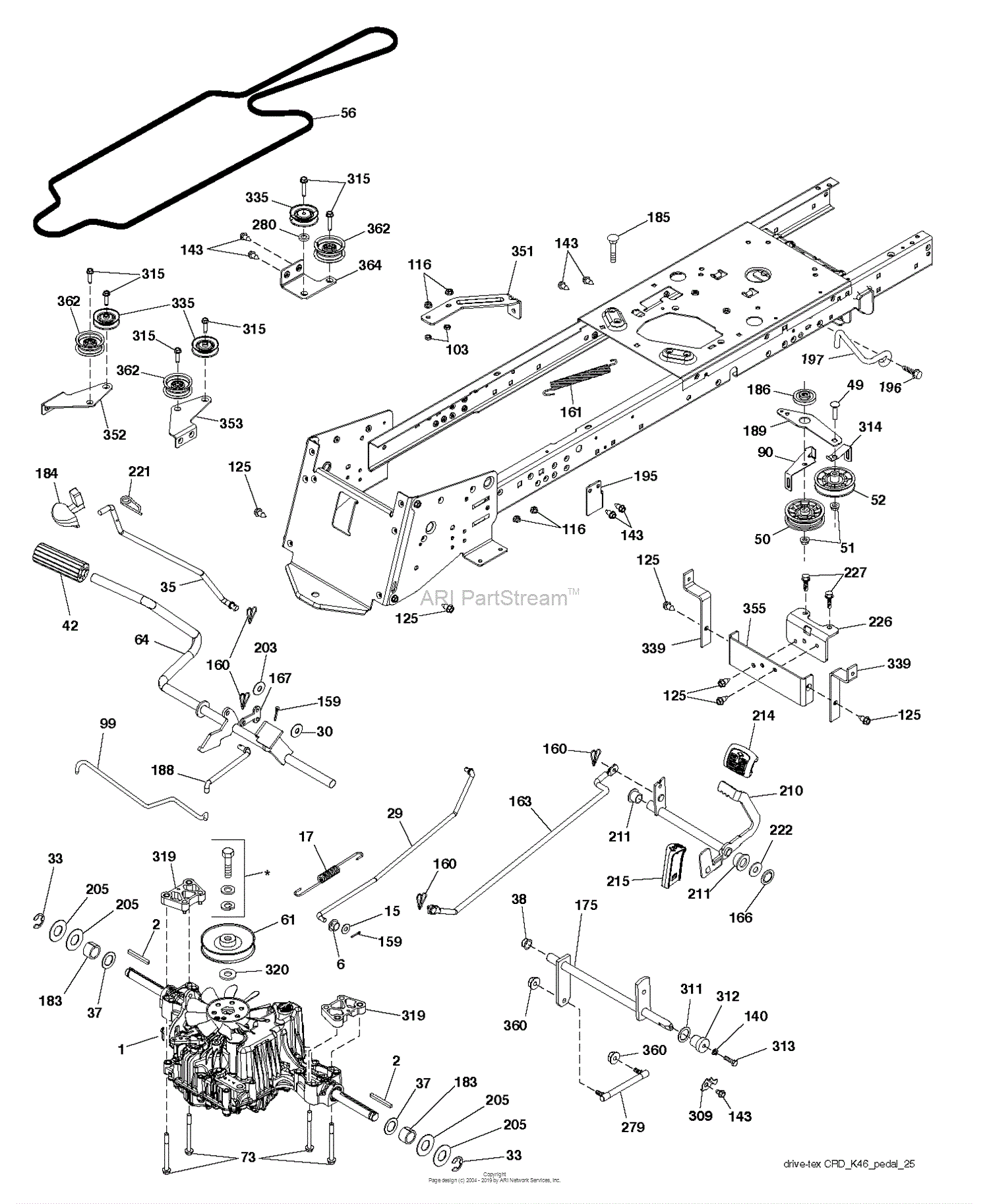 Husqvarna CTH174 - 96051002801 (2012-06) Parts Diagram for DRIVE