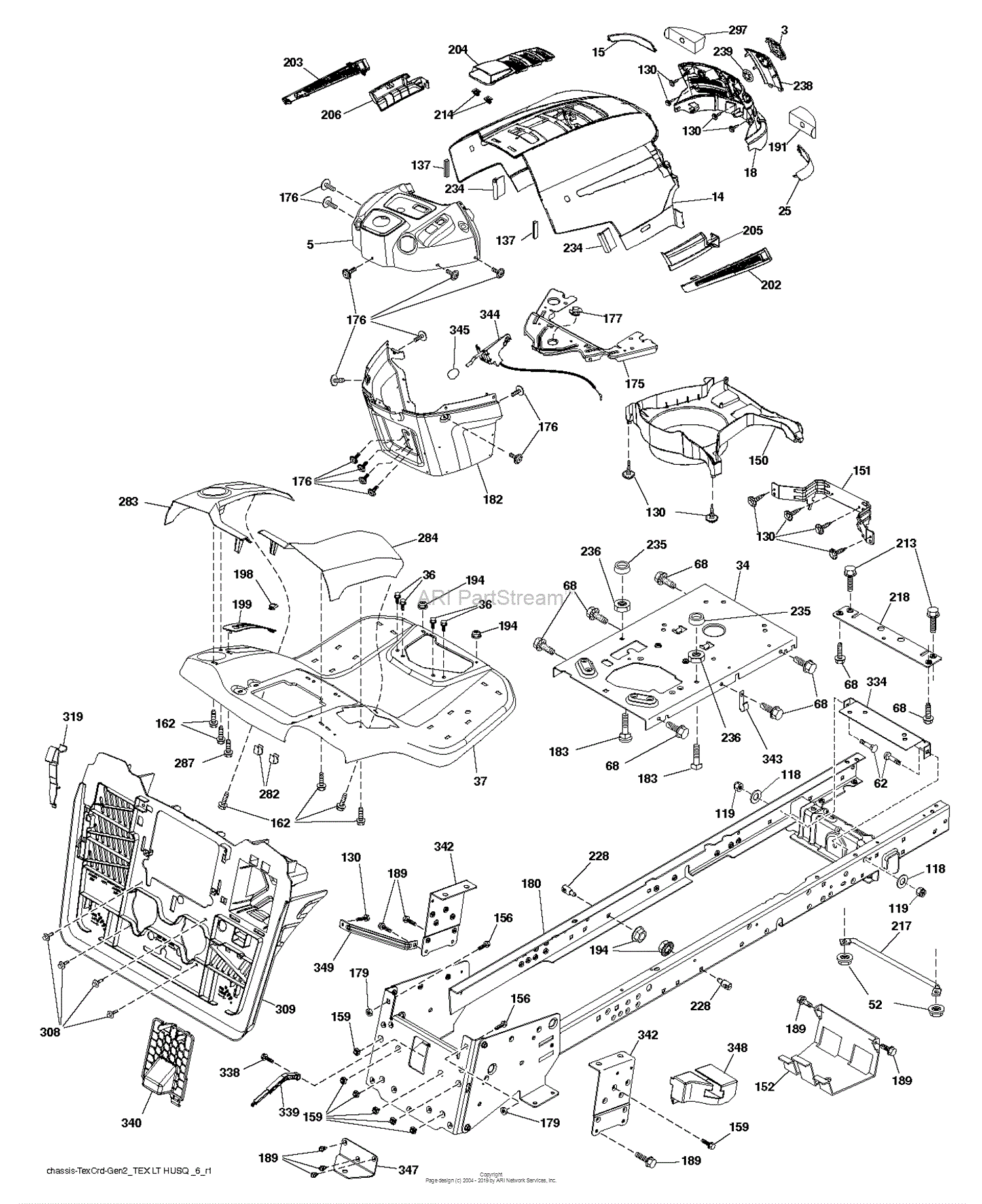 Husqvarna CTH194 - 96051002902 (2012-07) Parts Diagram for CHASSIS ...