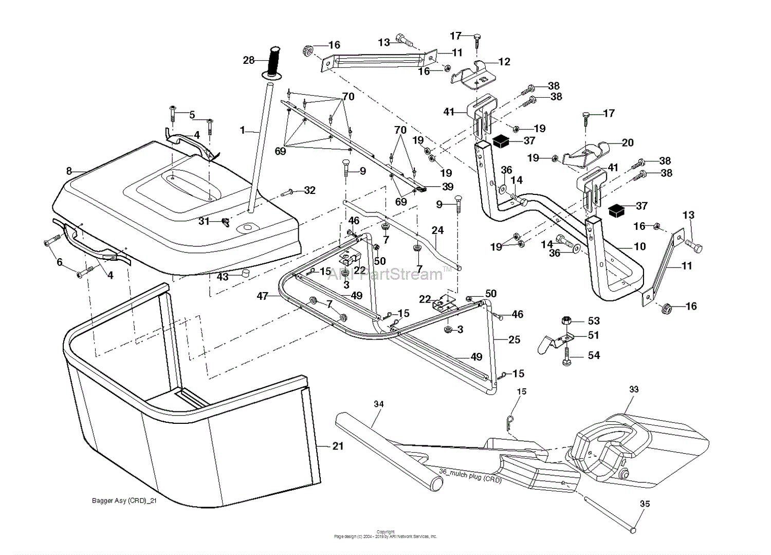 Husqvarna CTH2038 - 96061030403 (2011-06) Parts Diagram for BAGGER