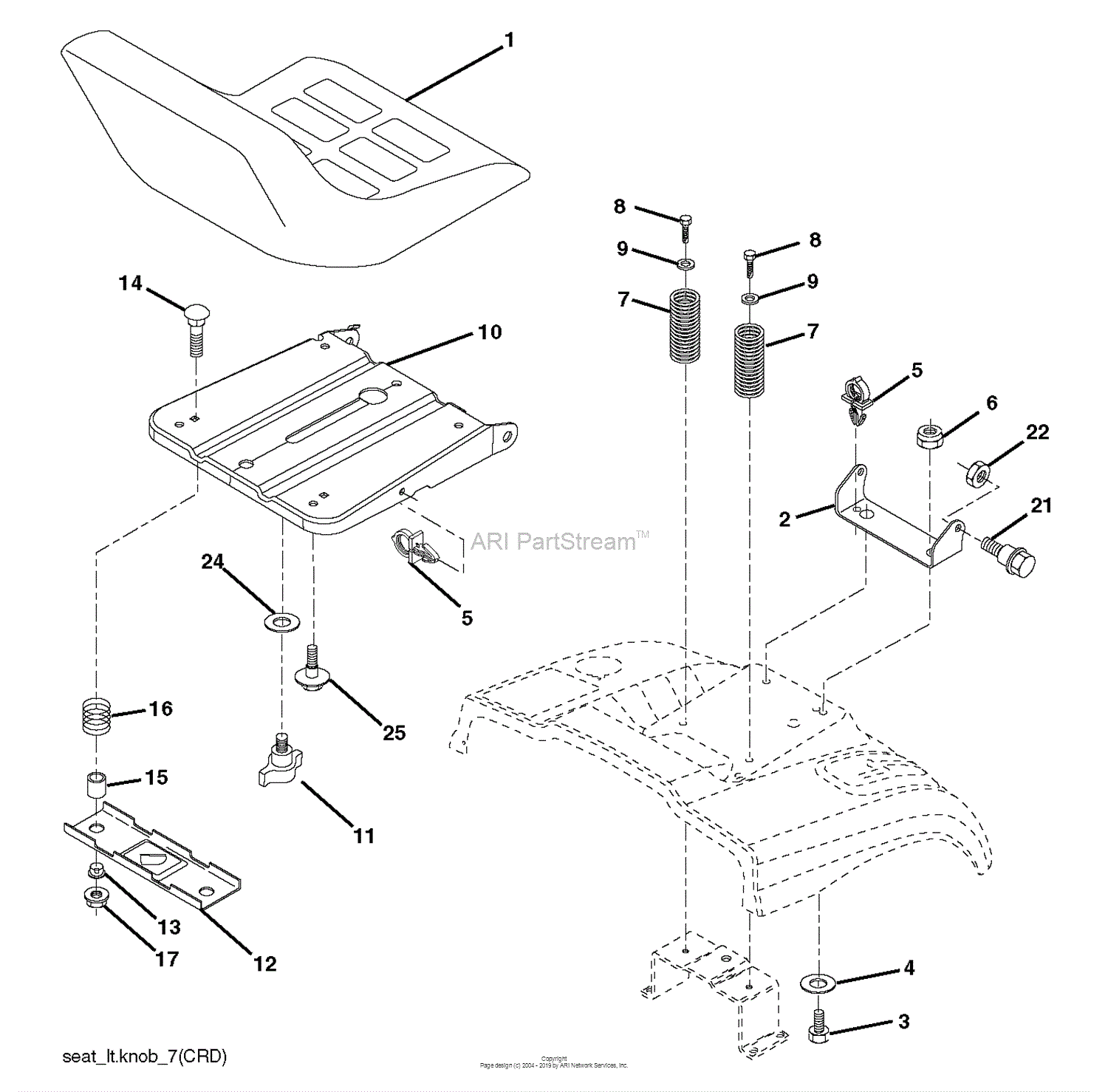 Husqvarna CTH2038 - 96061030403 (2011-06) Parts Diagram for SEAT