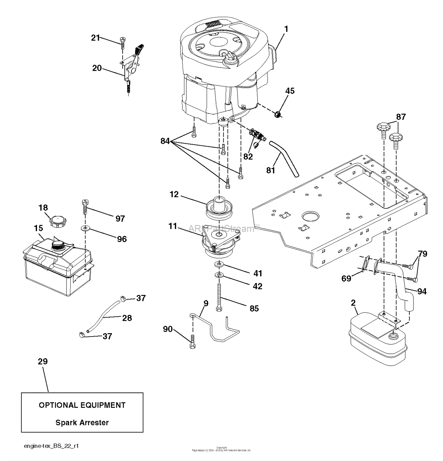 Husqvarna CTH2138 R - 96051012001 (2014-05) Parts Diagram for ENGINE