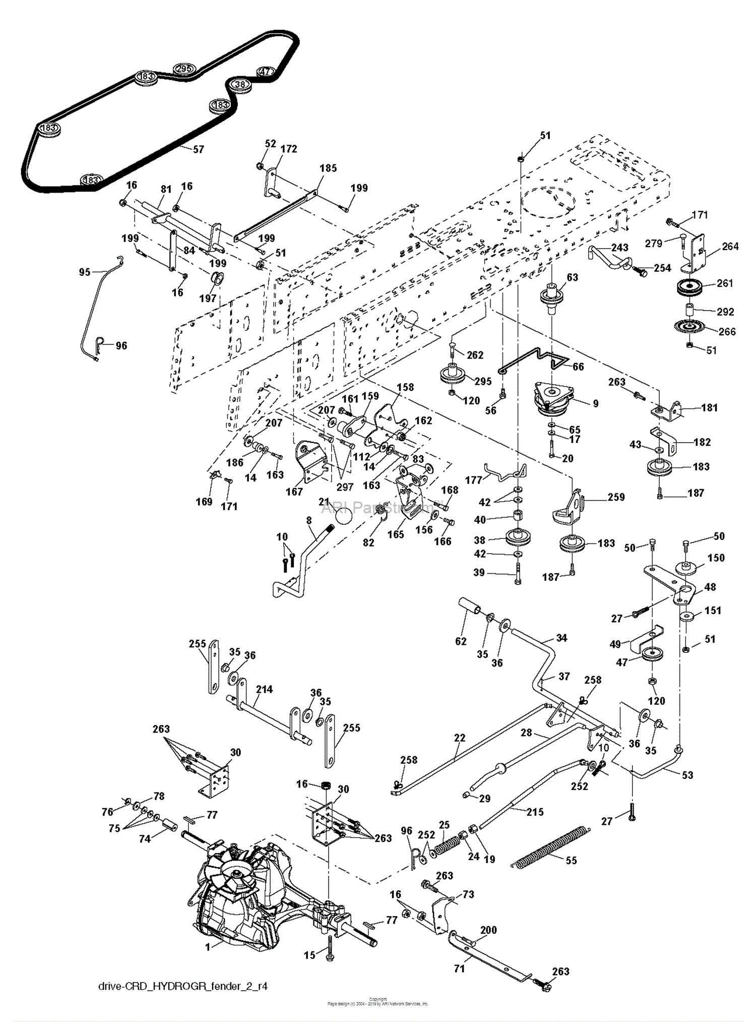 Husqvarna CTH2642 - 96061030601 (2011-02) Parts Diagram for DRIVE