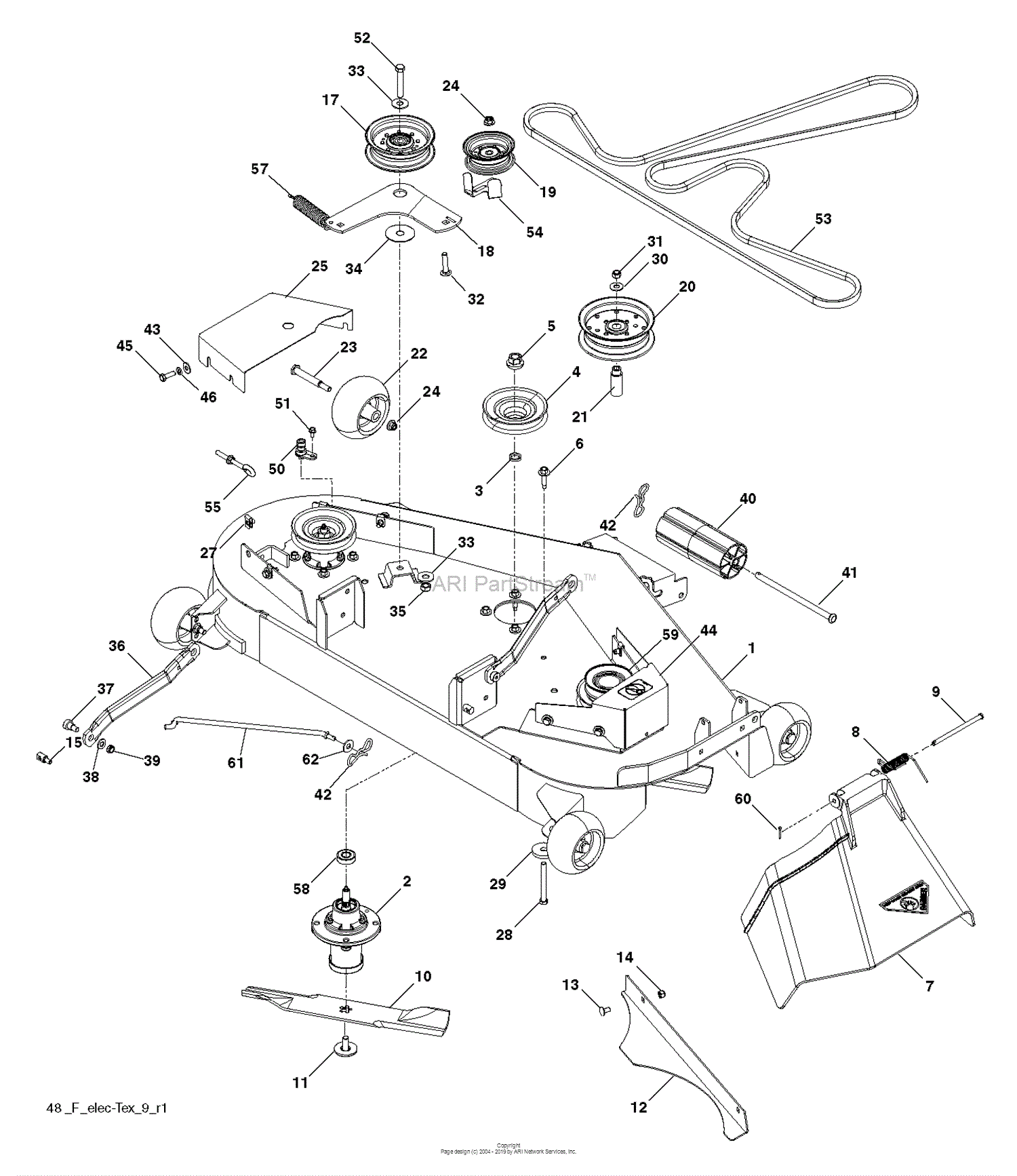 Husqvarna 42 Inch Mower Deck Parts List