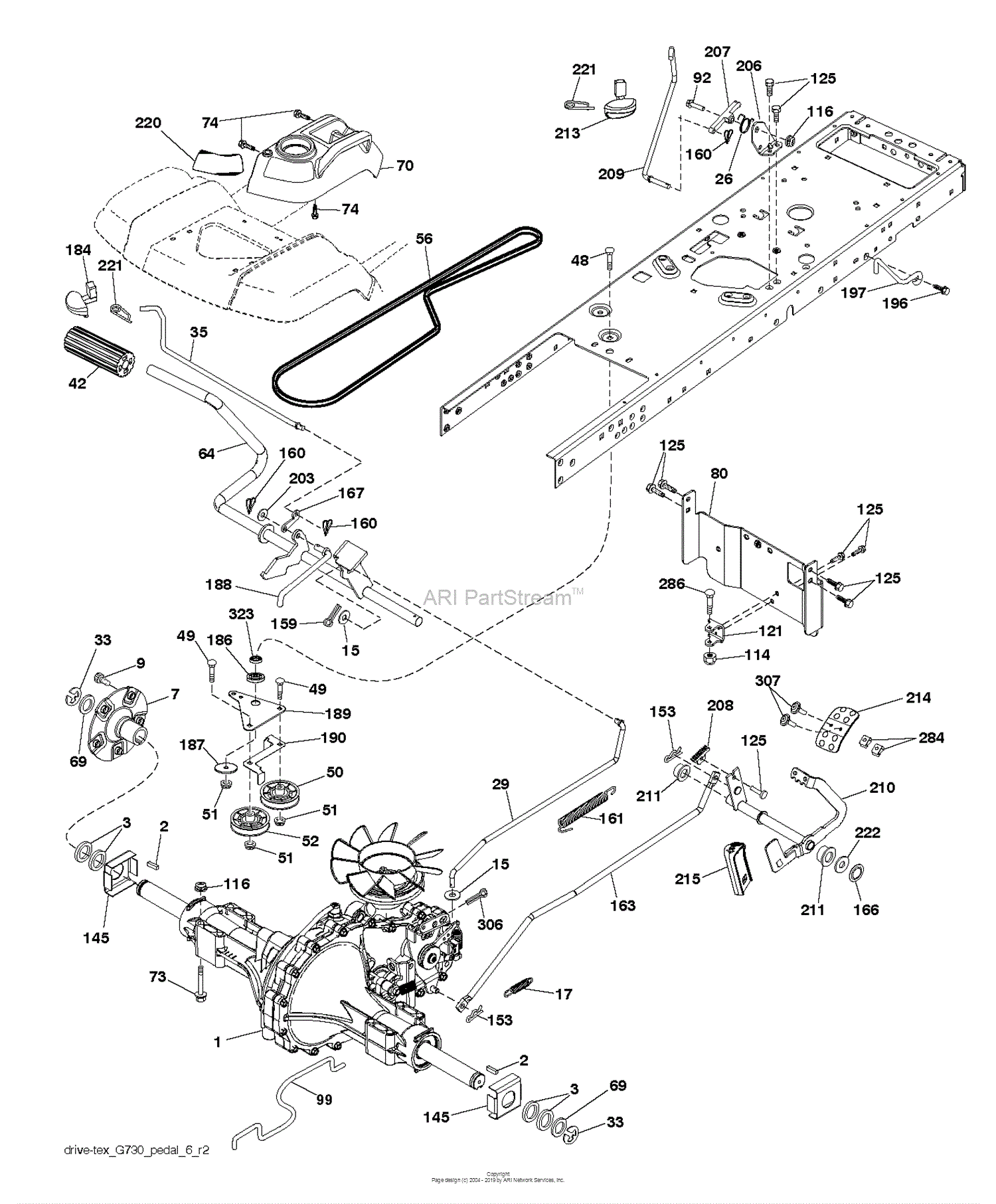 Husqvarna GT52 XLS 96043020601 (201509) Parts Diagram for DRIVE