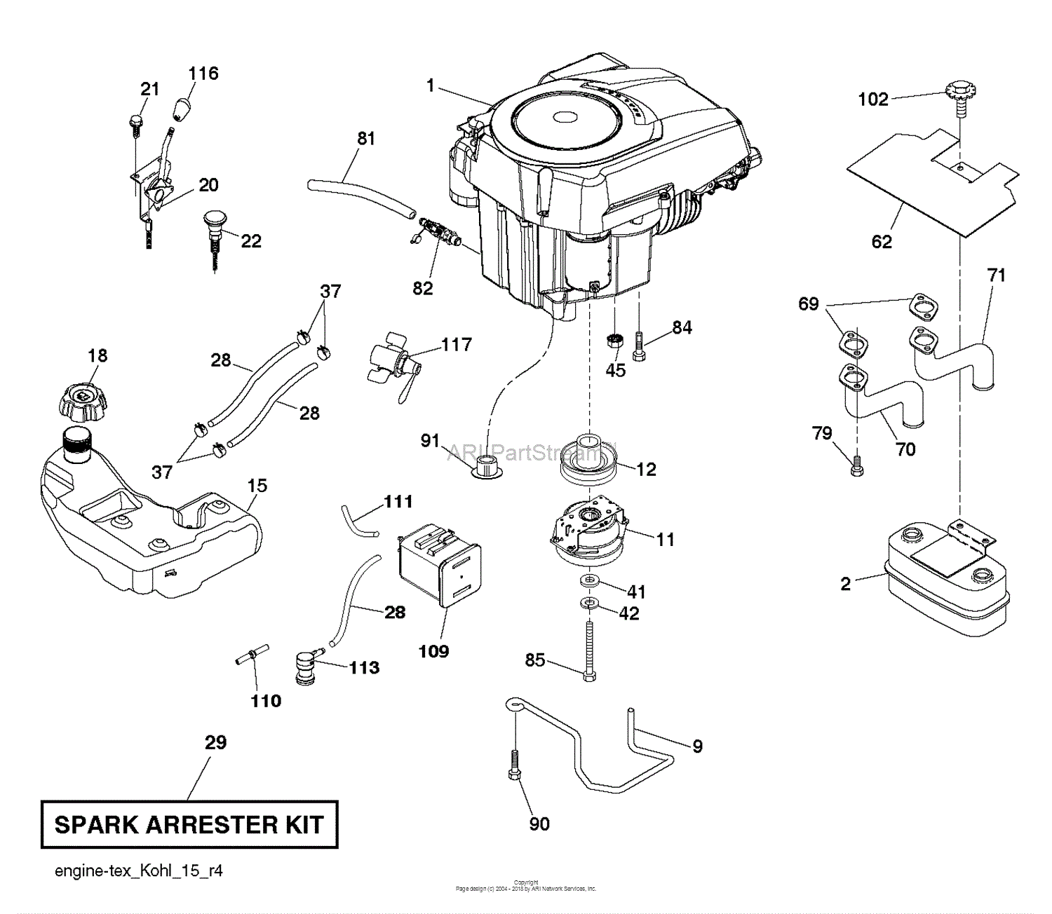 Husqvarna Gt52xls Parts Diagram