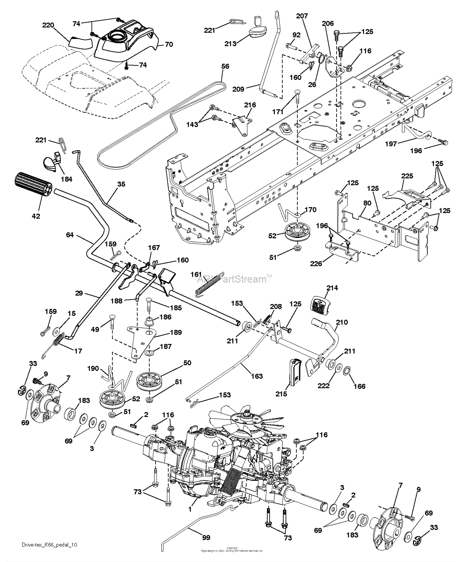 Husqvarna GTH263T - 96041022600 (2011-04) Parts Diagram for DRIVE