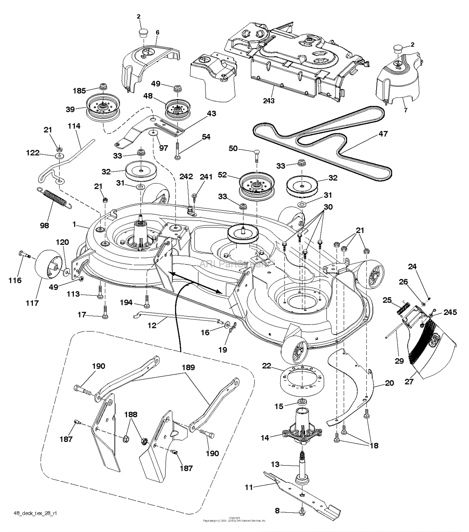 Husqvarna GTH263T - 96041022600 (2011-04) Parts Diagram for MOWER DECK ...
