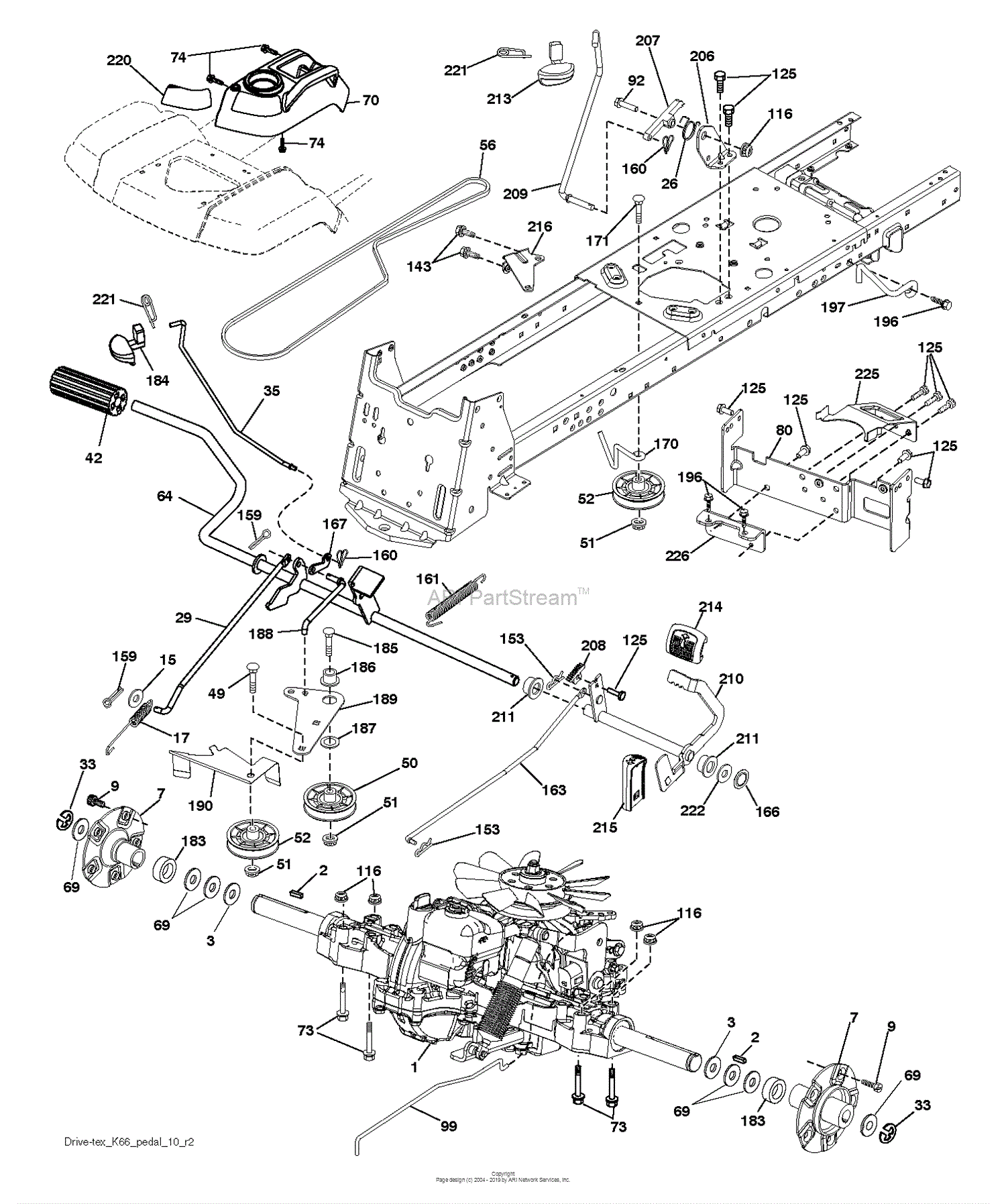 Husqvarna GTH264T - 96041025001 (2012-03) Parts Diagram for DRIVE