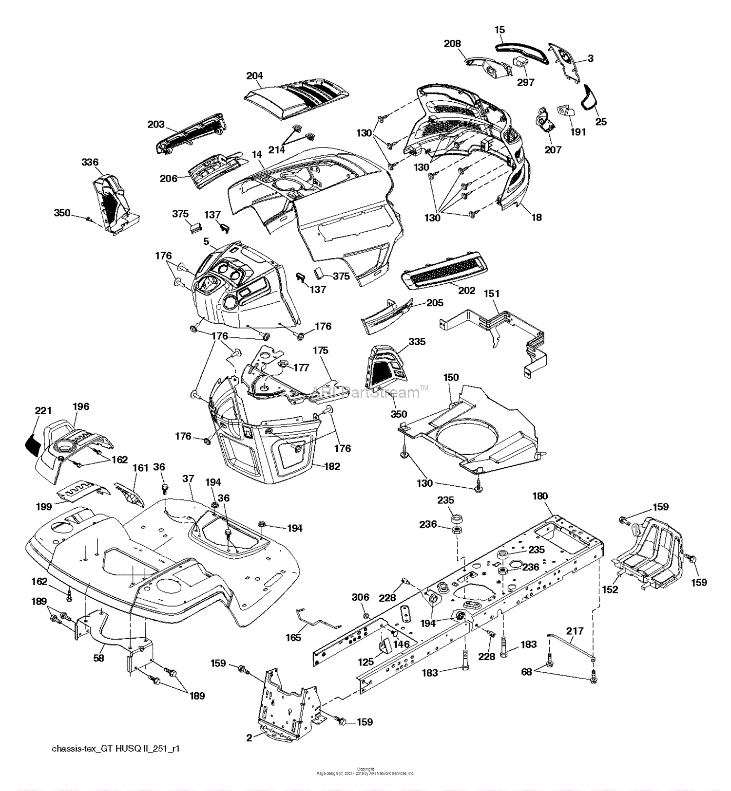 Husqvarna LGT48DXL - 96045006700 (2017-07) Parts Diagram for CHASSIS ...