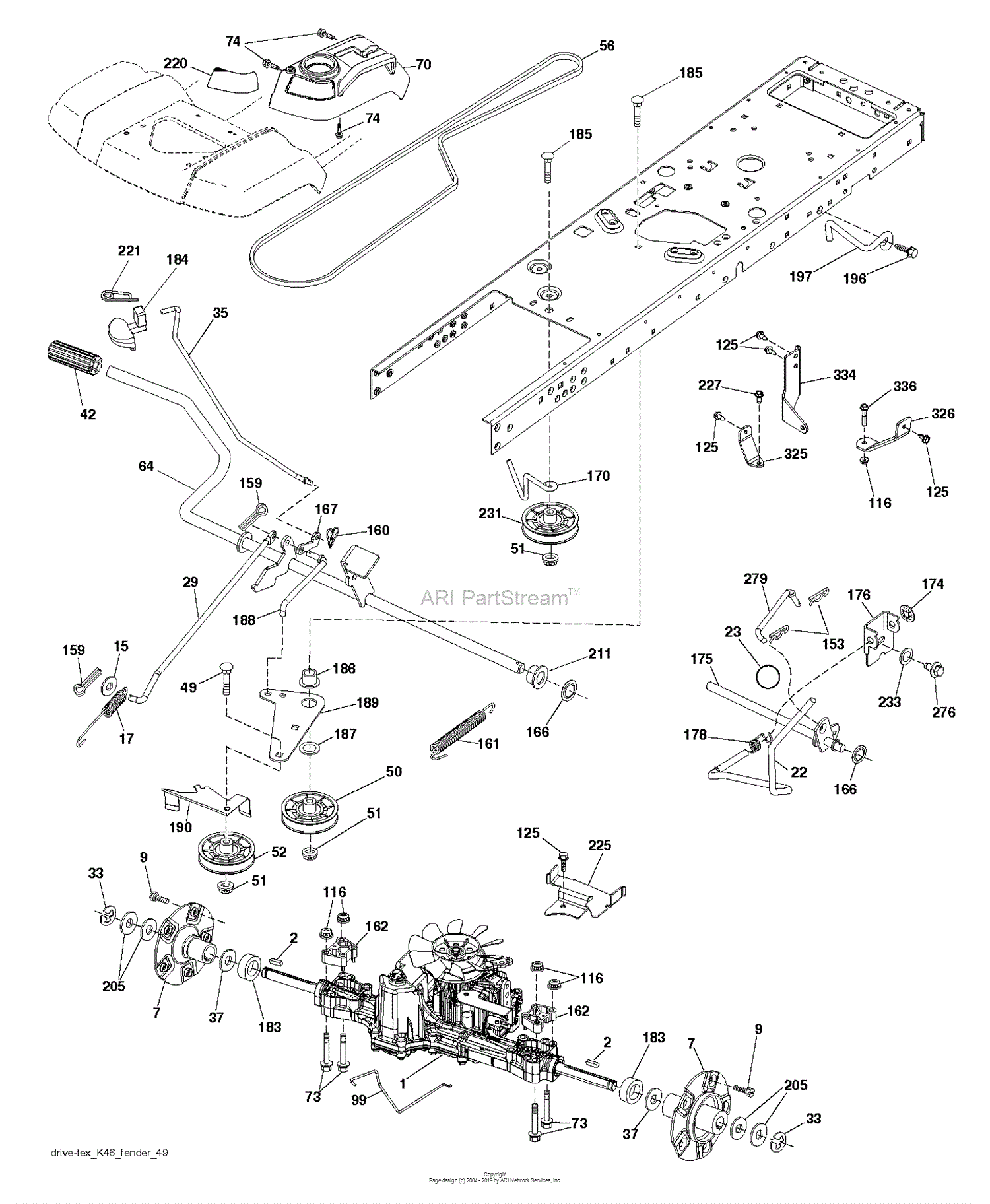 Husqvarna LGT48DXL - 96045006700 (2017-07) Parts Diagram for DRIVE