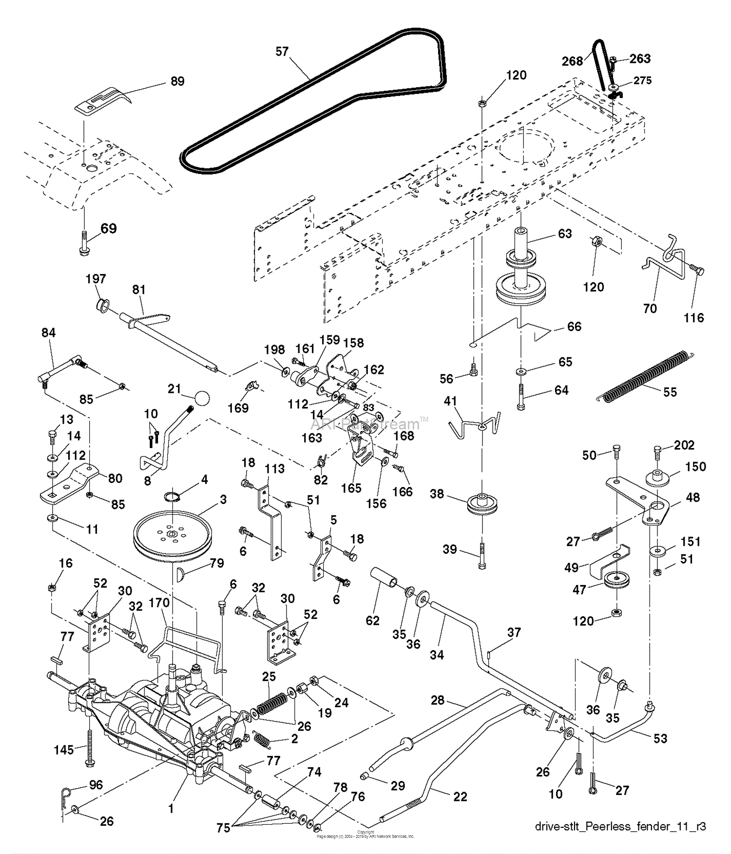 Husqvarna LT141 - 96011029402 (2011-09) Parts Diagram for DRIVE