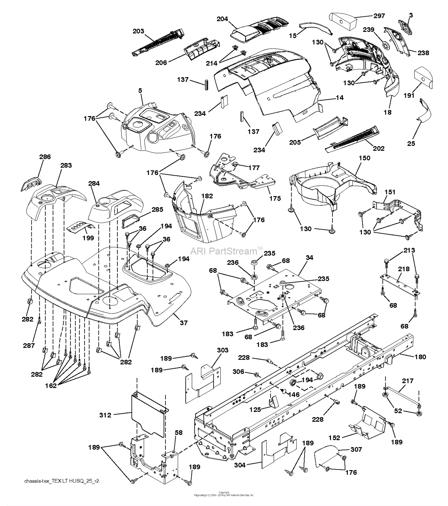 Husqvarna LTH126 - 96041020503 (2013-05) Parts Diagram for CHASSIS ...