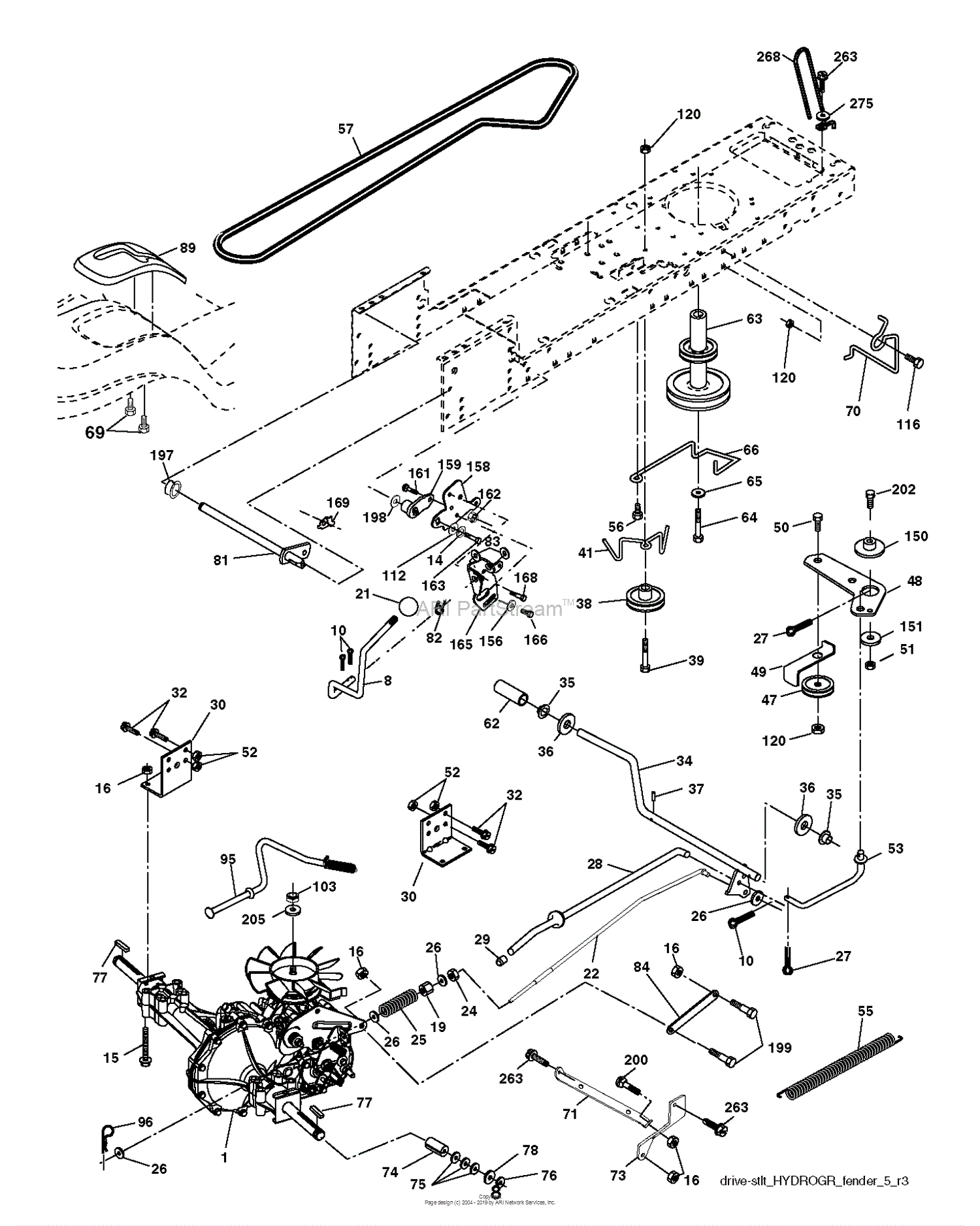 Husqvarna LTH141 - 96011030101 (2012-08) Parts Diagram for DRIVE