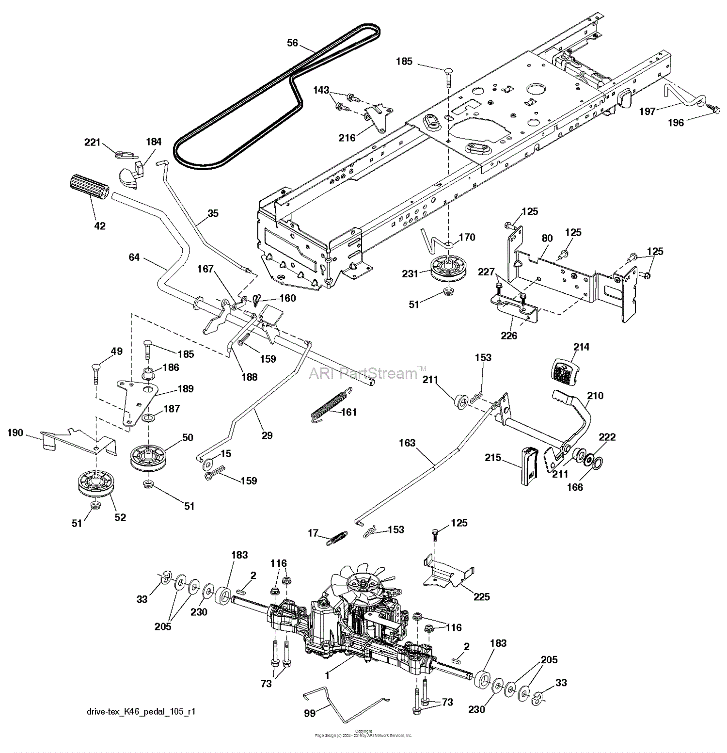 Husqvarna LTH154 - 96041024201 (2012-07) Parts Diagram for DRIVE