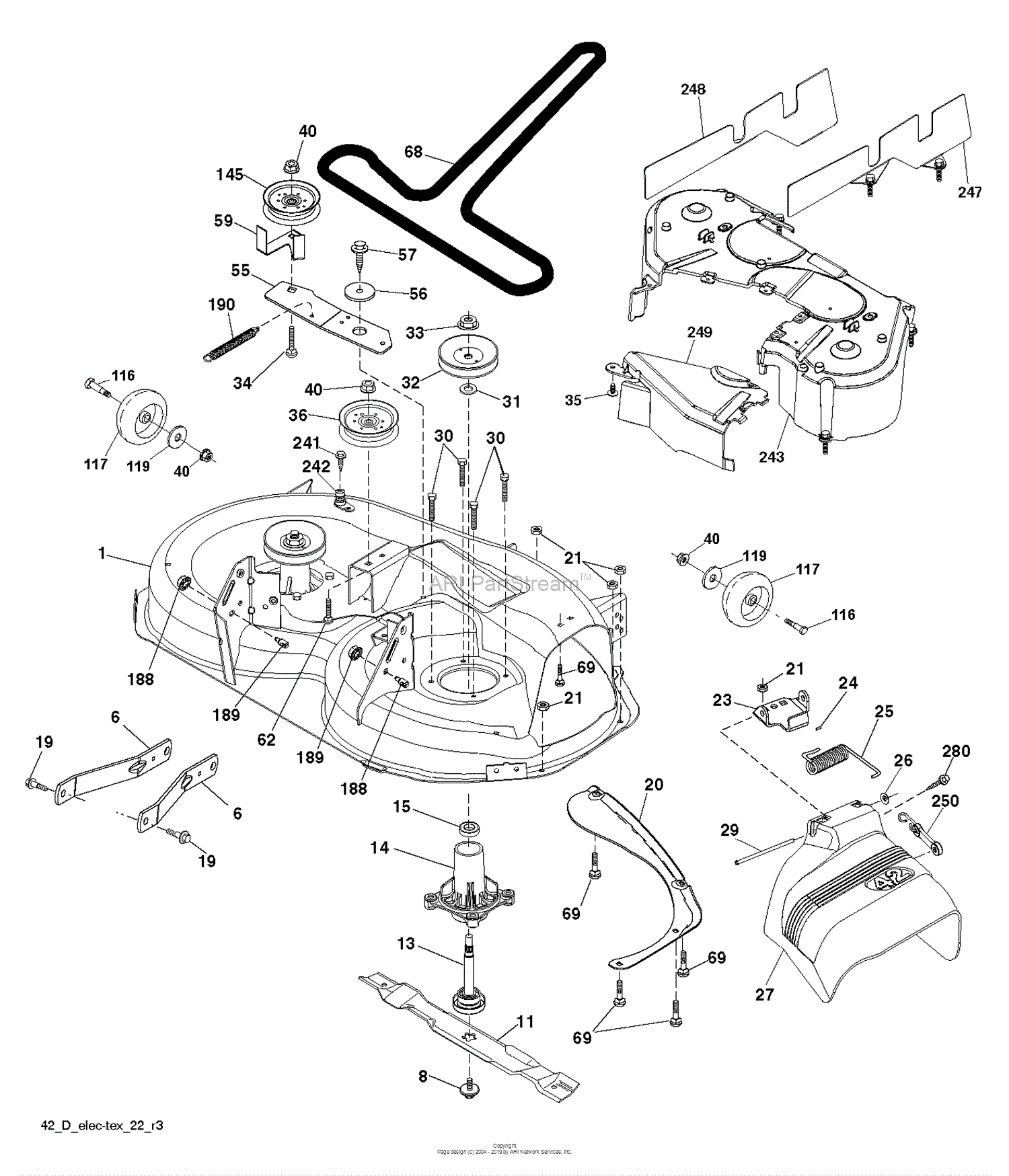 Husqvarna LTH174 - 96041024501 (2012-05) Parts Diagram for MOWER DECK ...