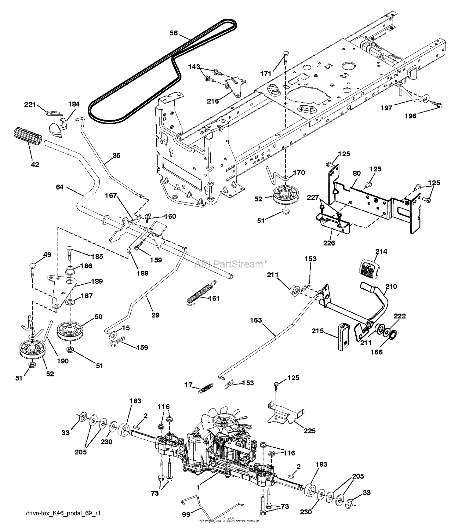 Husqvarna LTH1842 - 96041005207 (2011-04) Parts Diagram for DRIVE