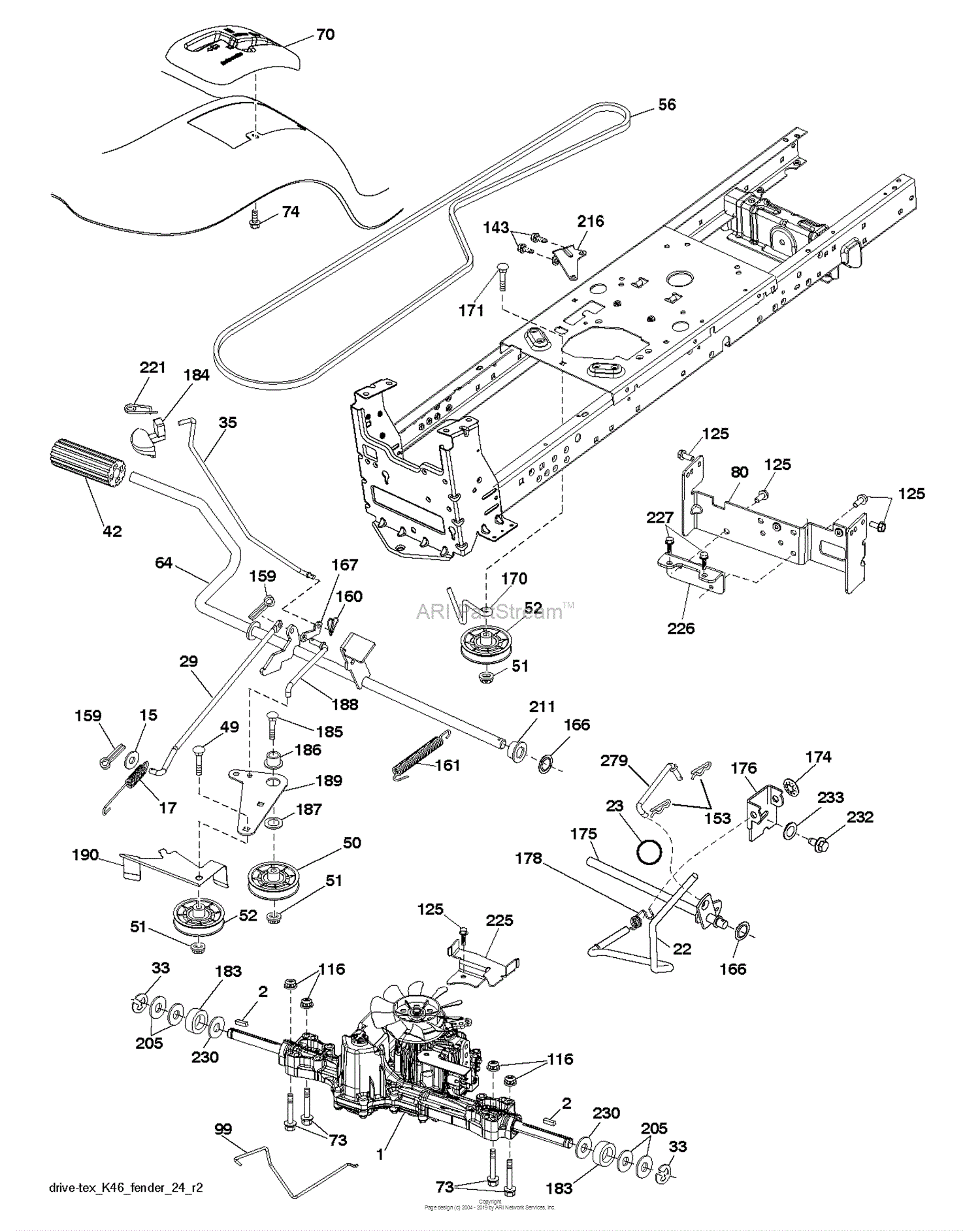 Husqvarna LTH18538 - 250170 (2012-01) Parts Diagram for DRIVE