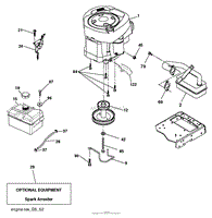 Husqvarna LTH18538 - 96043013103 (2011-08) Parts Diagram for ENGINE