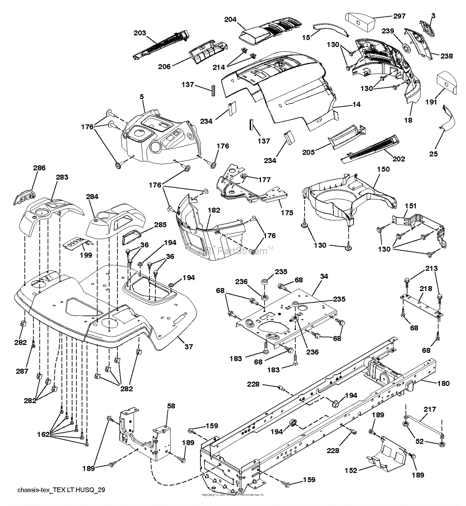 Husqvarna LTH19530 - 96041016903 (2011-06) Parts Diagram for CHASSIS ...