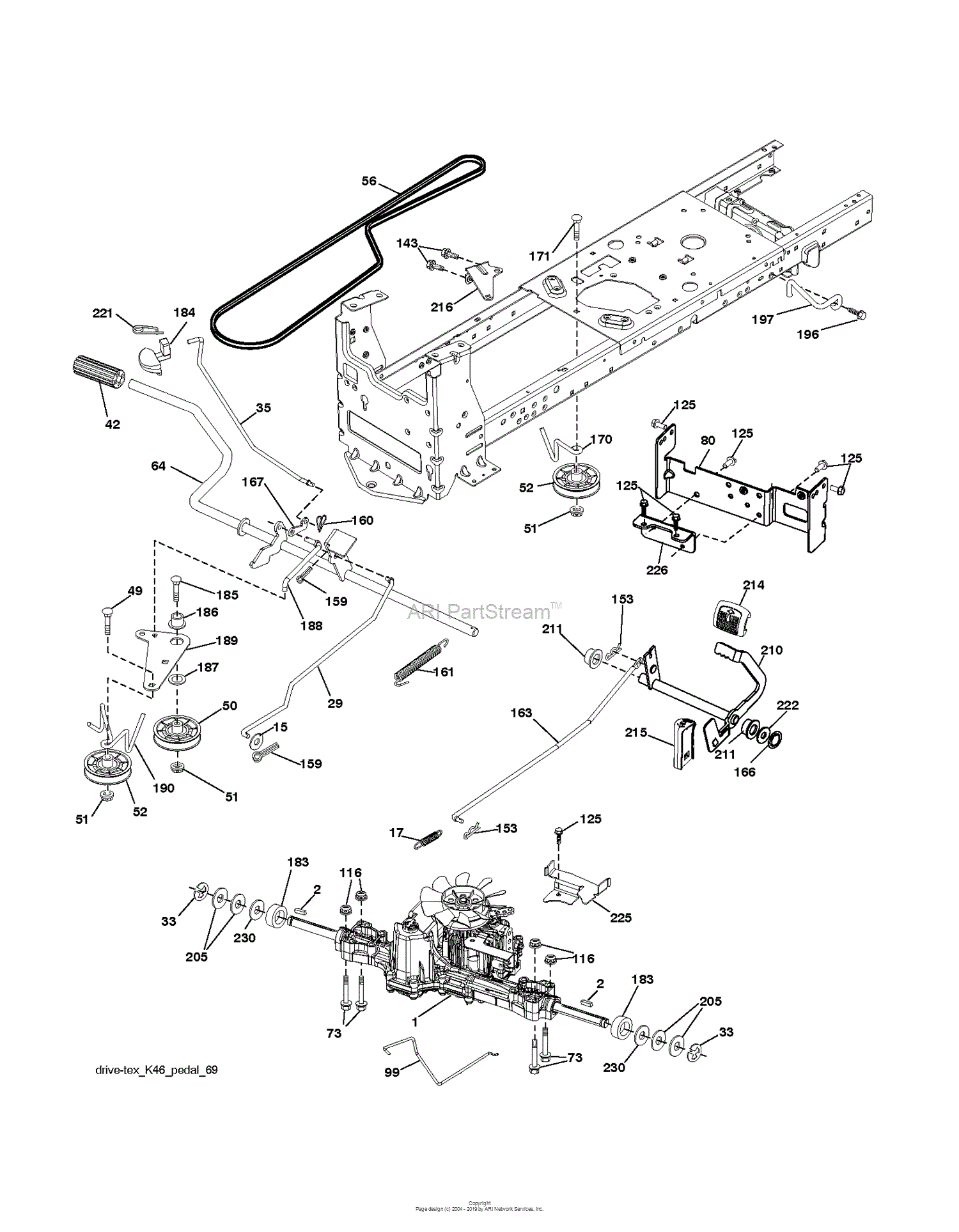 Husqvarna LTH2142 - 96041017203 (2011-05) Parts Diagram for DRIVE