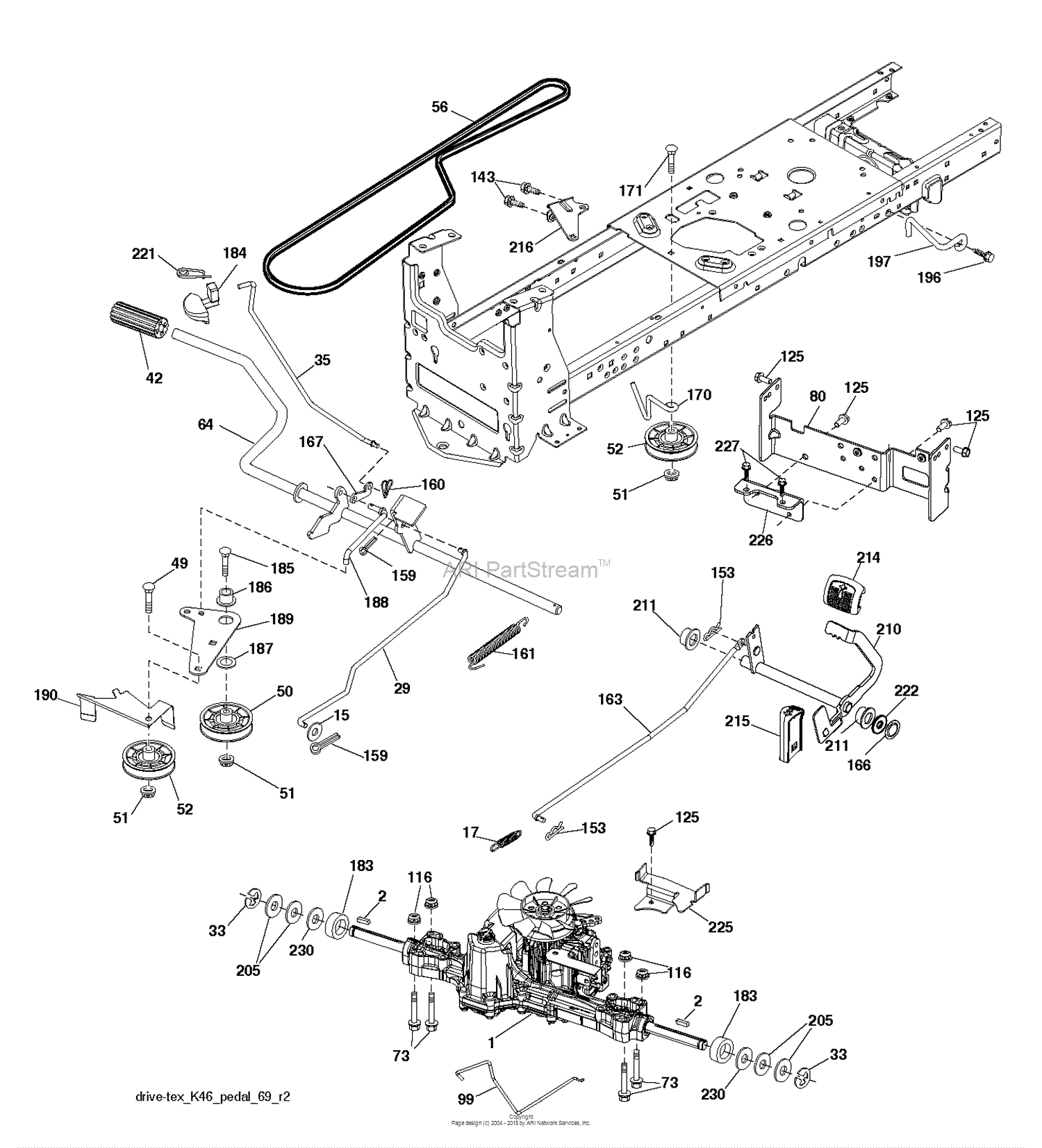 Husqvarna LTH2142DR - 96041023601 (2012-06) Parts Diagram for DRIVE